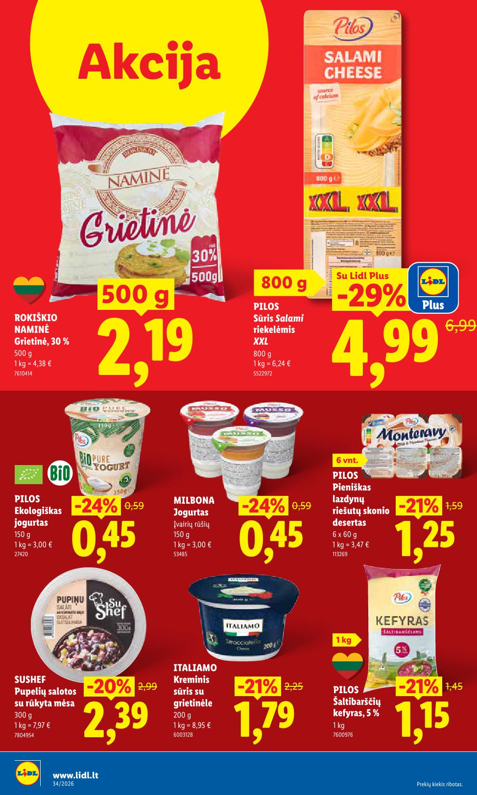 Naujausias LIDL kaininis katalogas 2026.08.17 - 2026.08.23