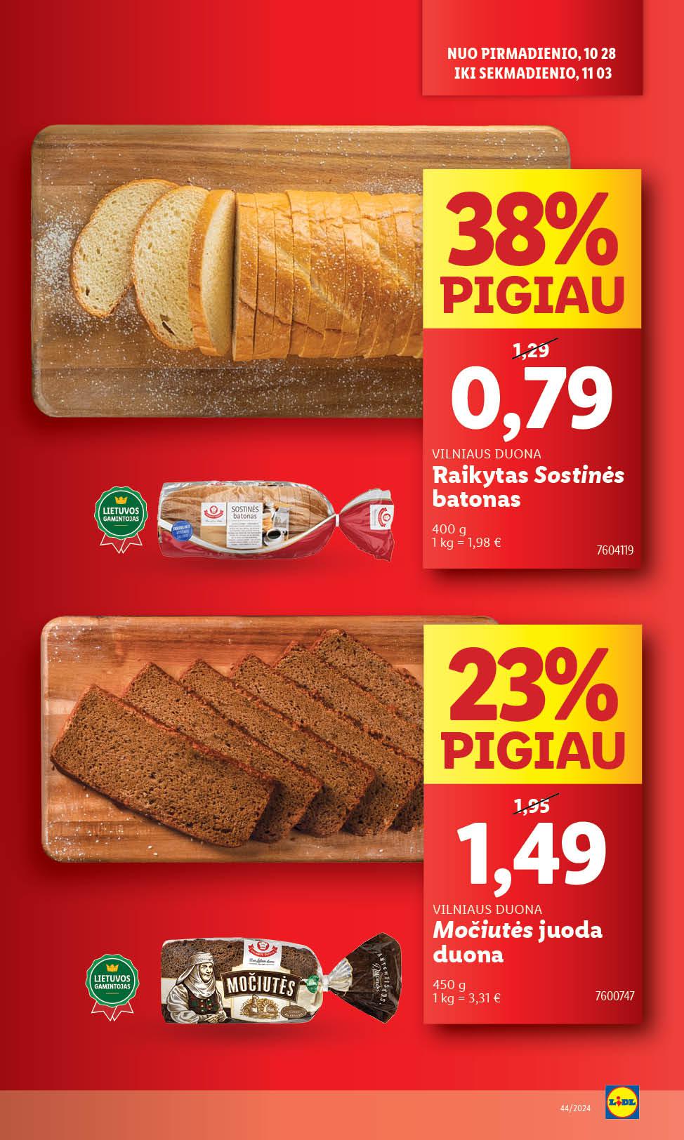 Naujausias LIDL kaininis katalogas 2024.10.28 - 2024.11.03
