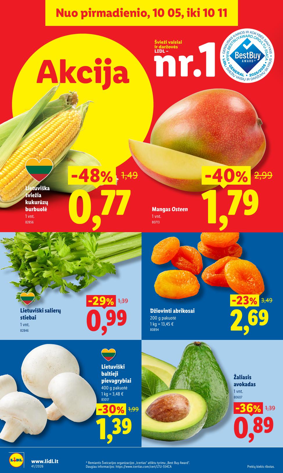 Naujausias LIDL kaininis katalogas 2026.10.05 - 2026.10.11