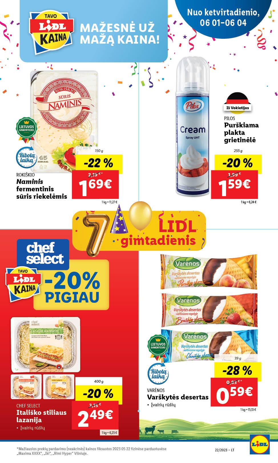 Naujausias LIDL kaininis katalogas 2023.05.29 - 2023.06.04