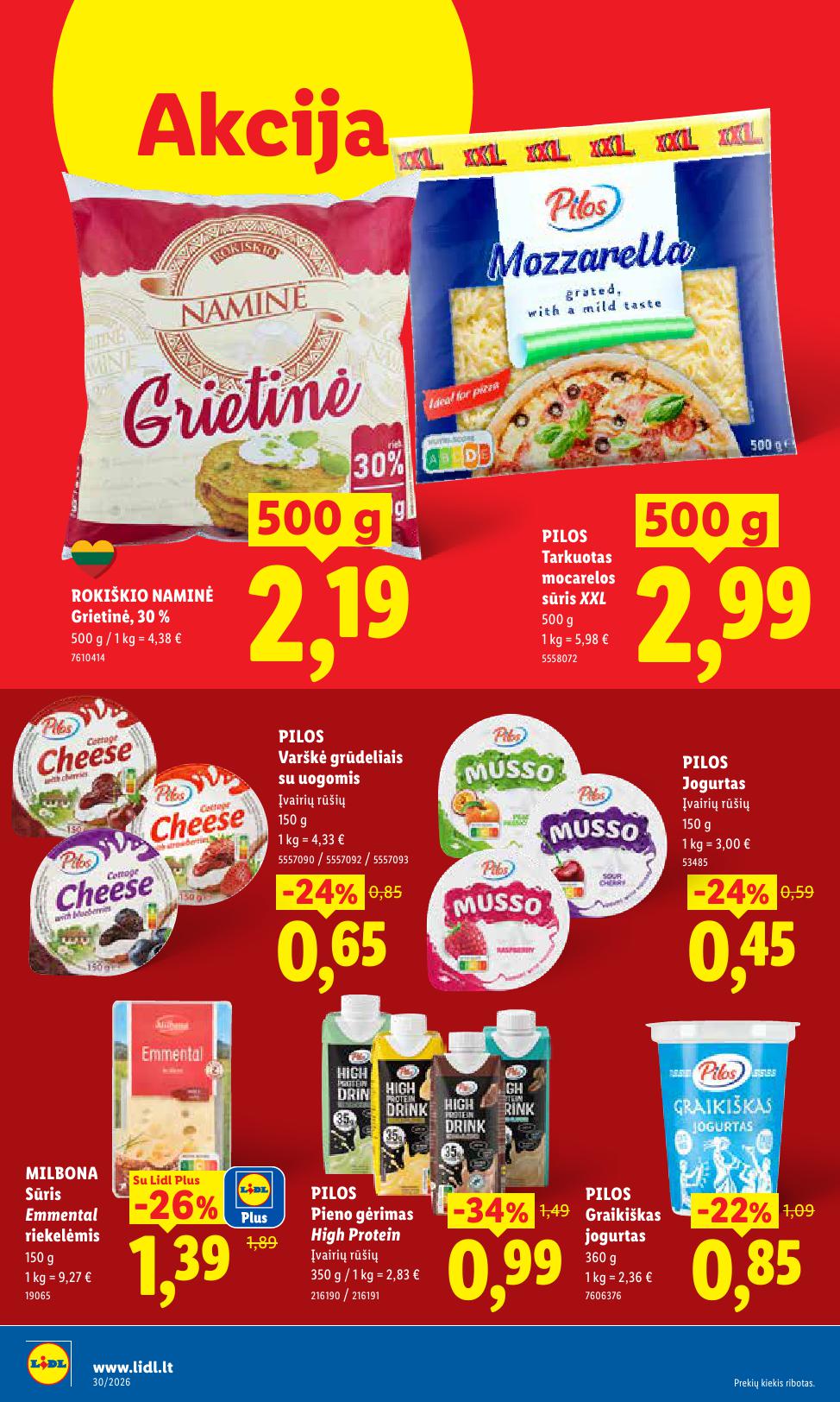 Naujausias LIDL kaininis katalogas 2026.07.20 - 2026.07.26