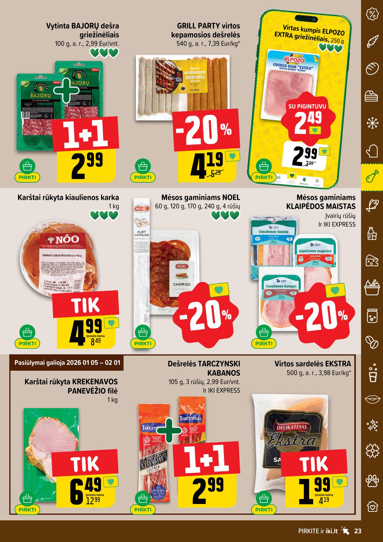 Naujausias IKI kaininis katalogas 2026.01.12 - 2026.01.18