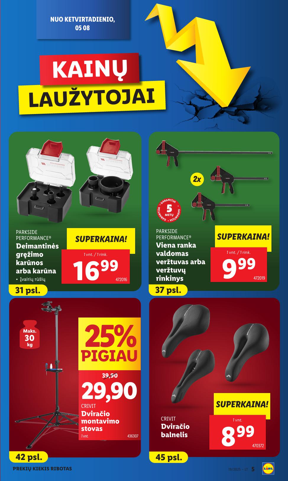 LIDL ne maisto prekių leidinys 2025.05.05 - 2025.05.11