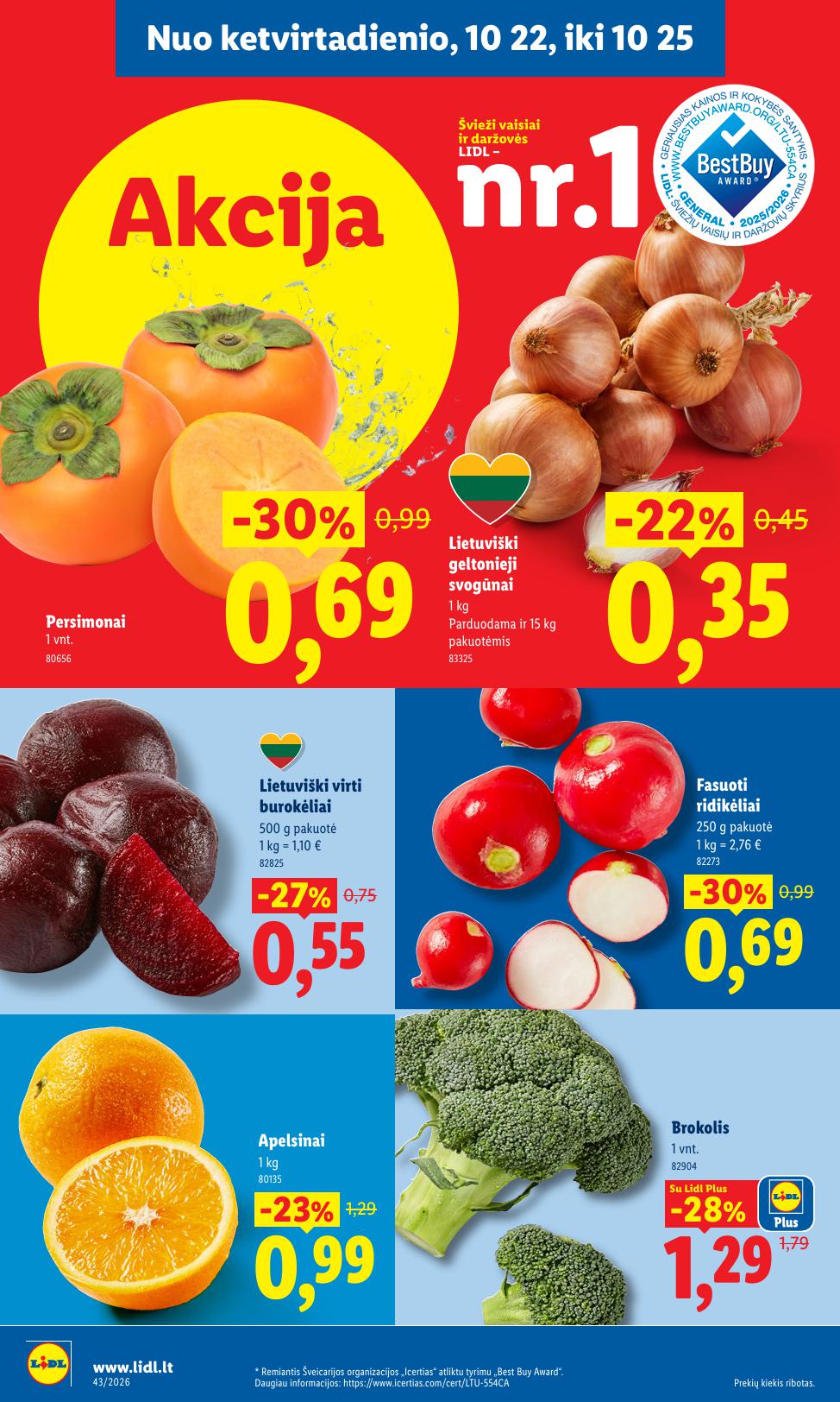 LIDL akcijų ir nuolaidų leidinys 2026.10.19 - 2026.10.25