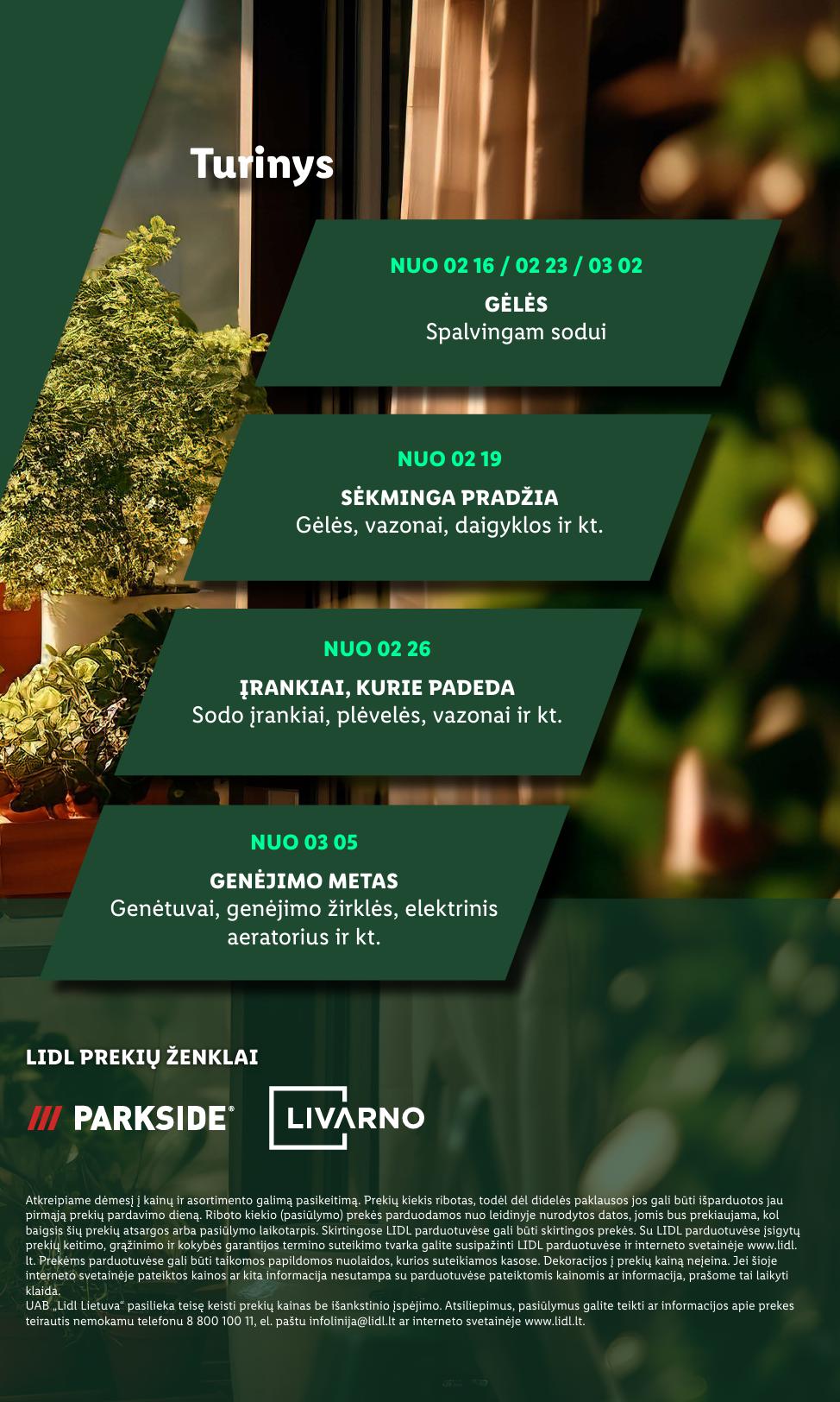 LIDL katalogas "Sodui valio !" galioja nuo 2026.02.16