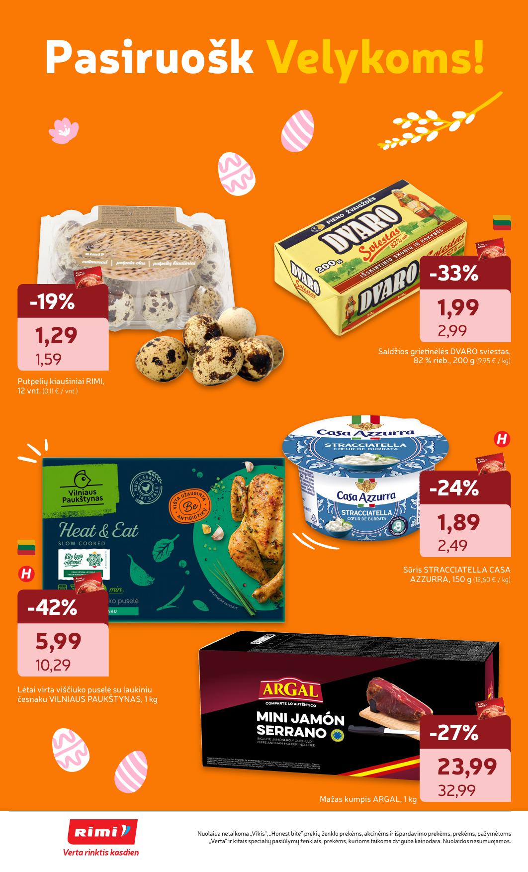 Naujausias RIMI kaininis katalogas 2026.03.31 - 2026.04.06