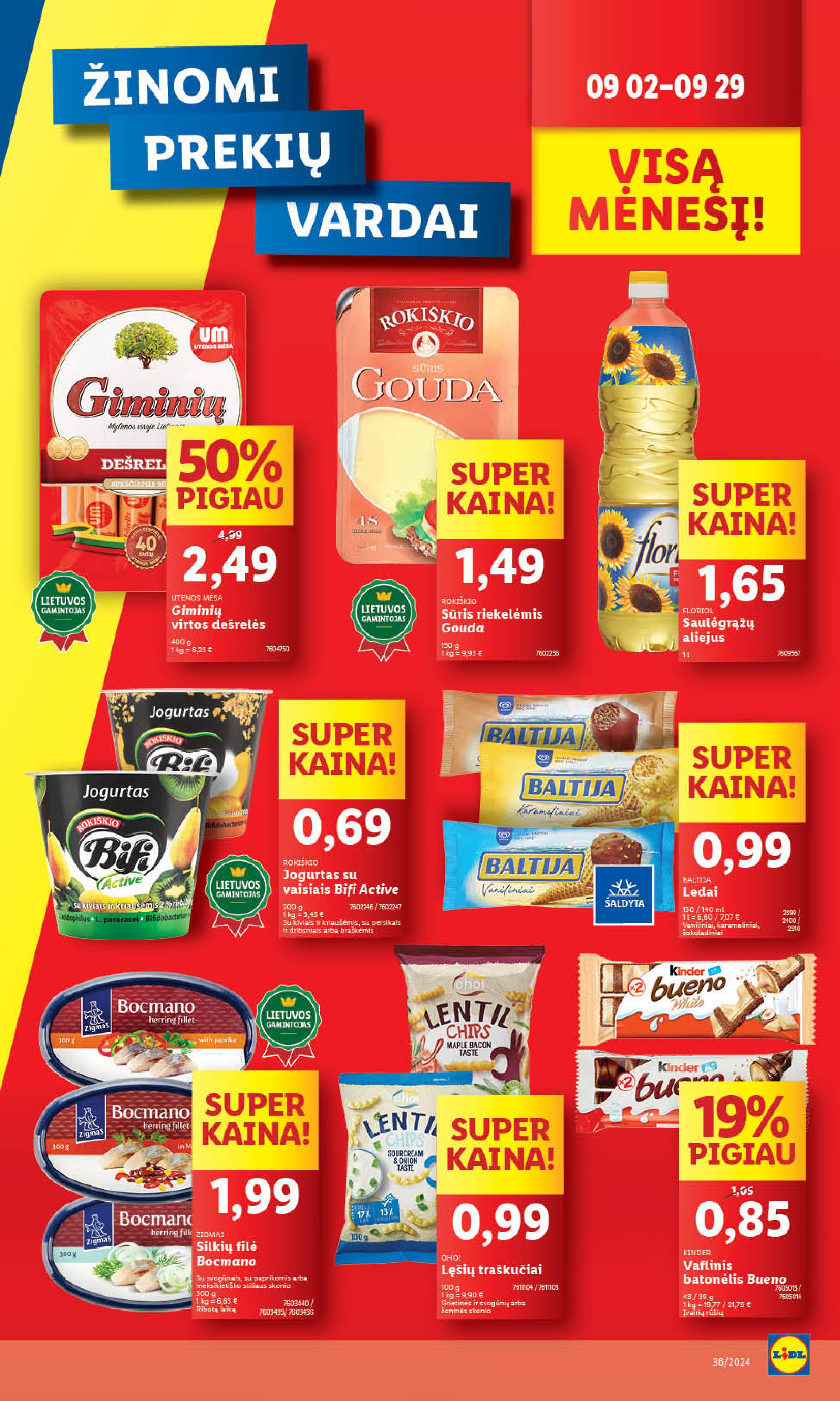 Naujausias LIDL kaininis katalogas 2024.09.02 - 2024.09.08