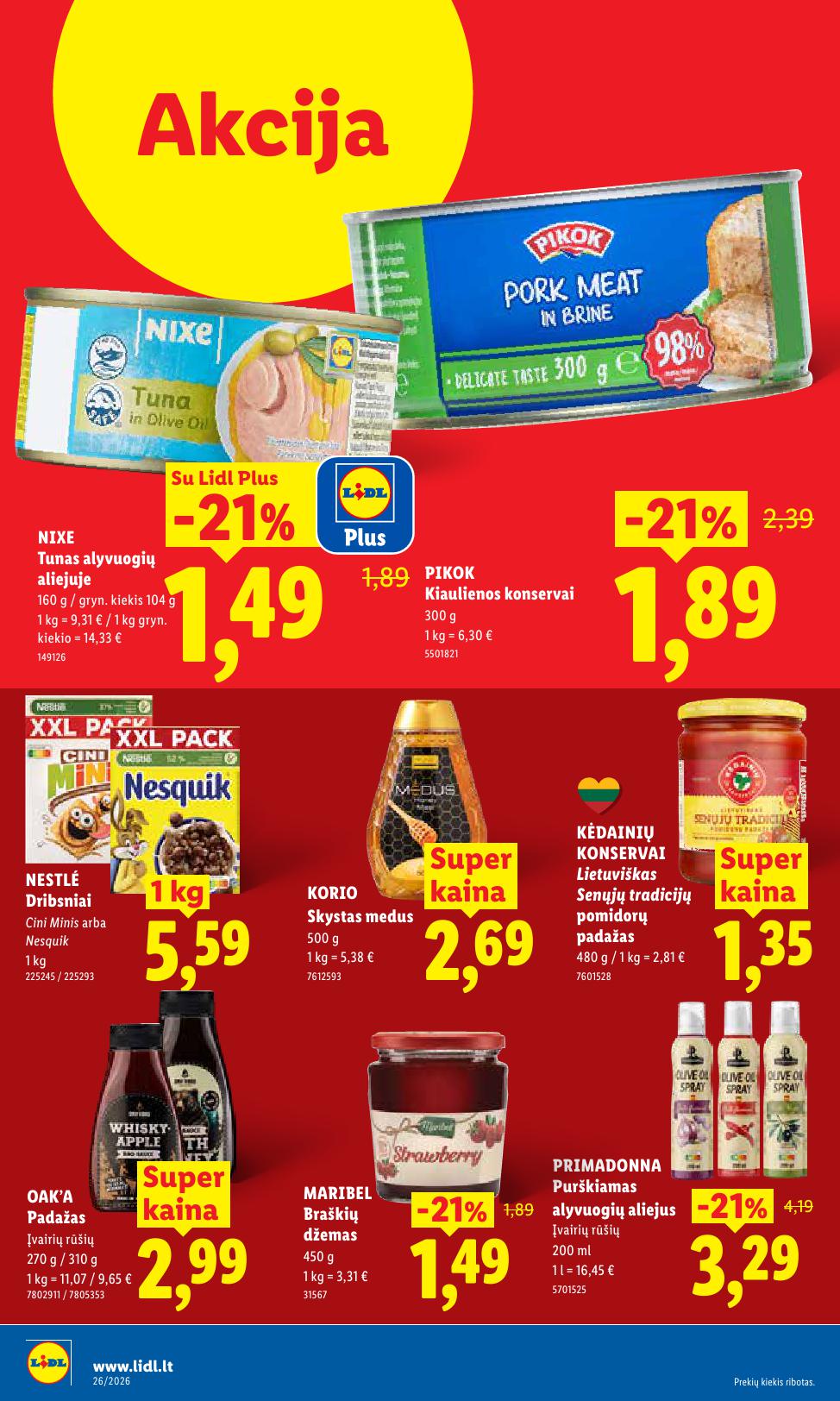 Naujausias LIDL kaininis katalogas 2026.06.22 - 2026.06.28