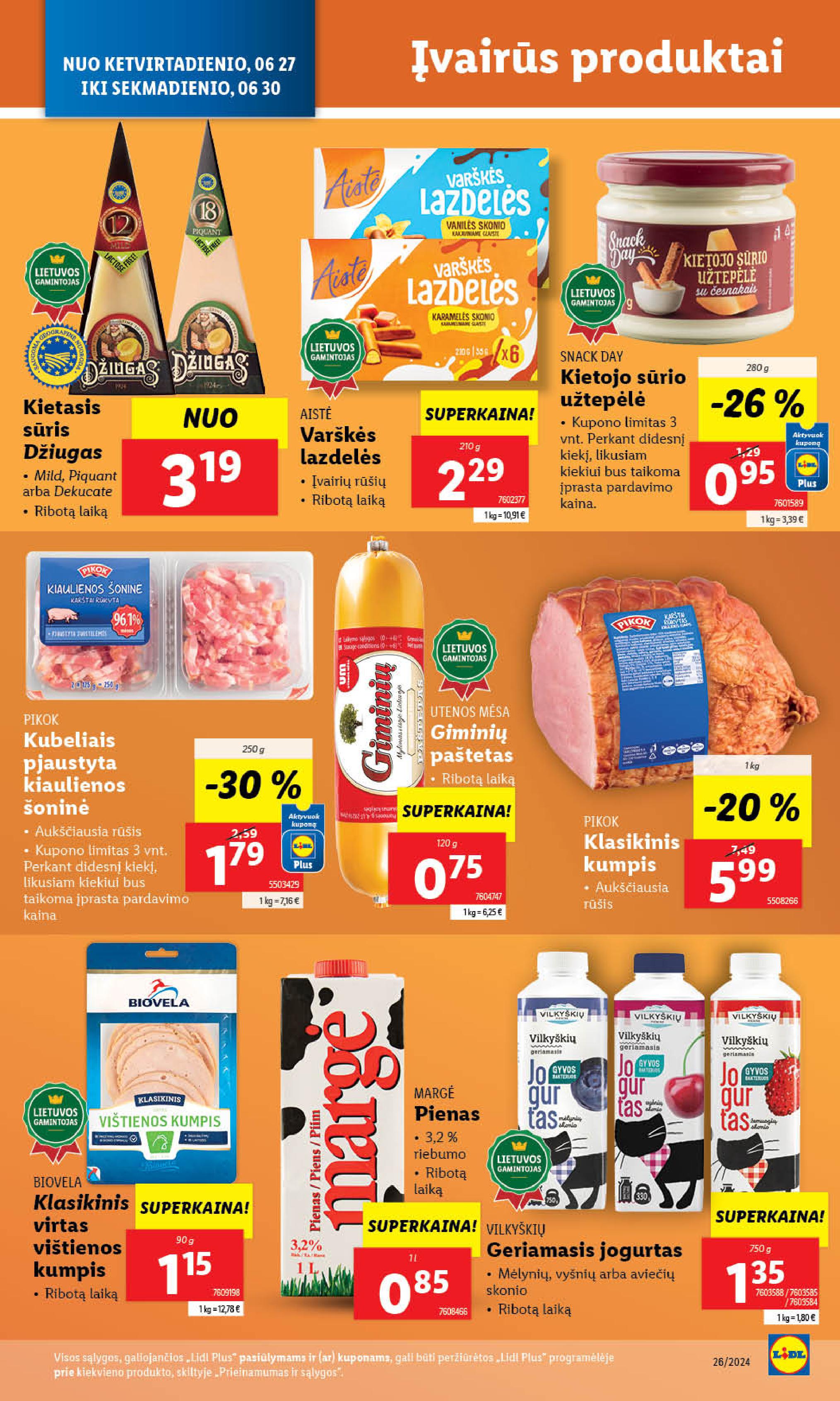 Naujausias LIDL kaininis katalogas 2024.06.24 - 2024.06.30