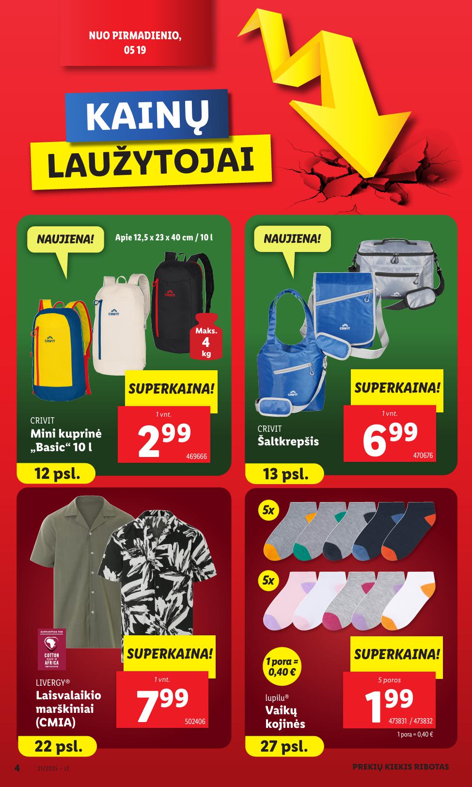 LIDL ne maisto prekių leidinys 2025.05.19 - 2025.05.25