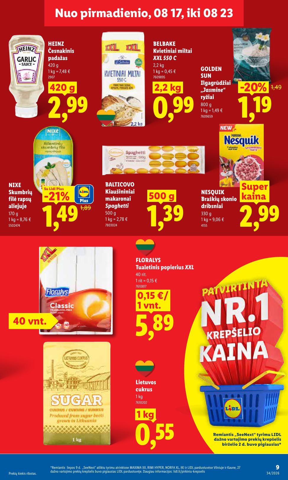 Naujausias LIDL kaininis katalogas 2026.08.17 - 2026.08.23