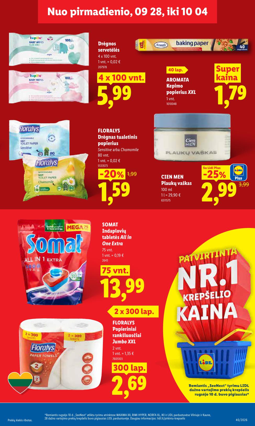 Naujausias LIDL kaininis katalogas 2026.09.28 - 2026.10.04