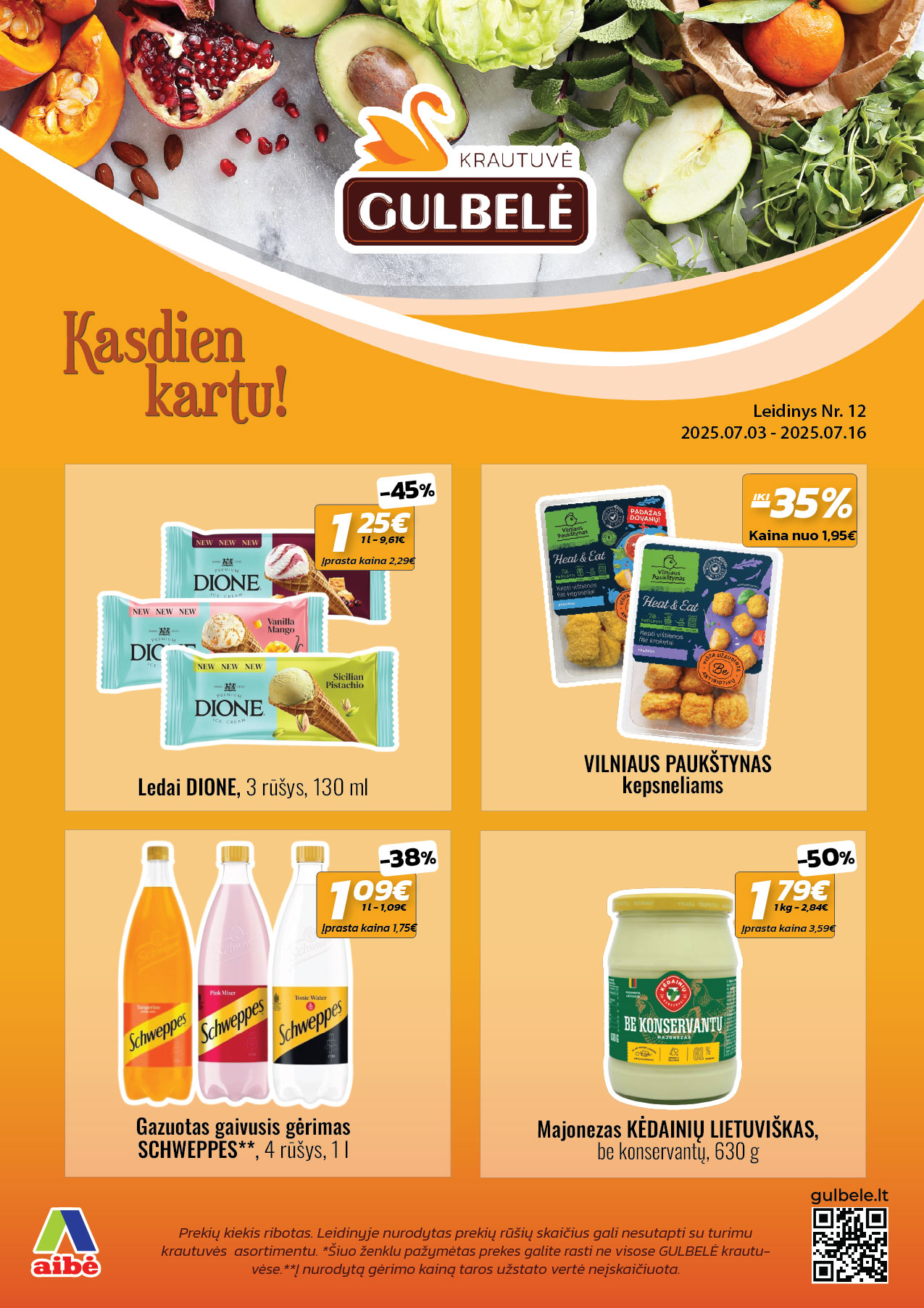 GULBELĖ akcijų ir nuolaidų leidinys Nr.13 2025.07.03 - 2025.07.16