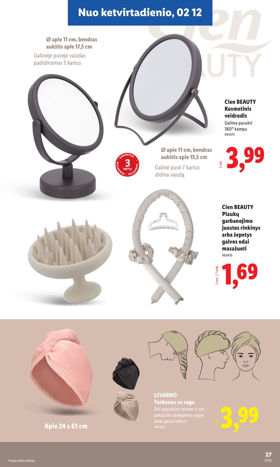 LIDL nuolaidų katalogas "Grožio festivalis" galioja nuo 2026.02.12