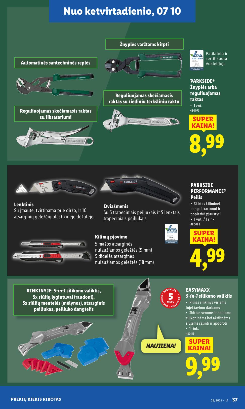LIDL ne maisto prekių leidinys 2025.07.07 - 2025.07.13