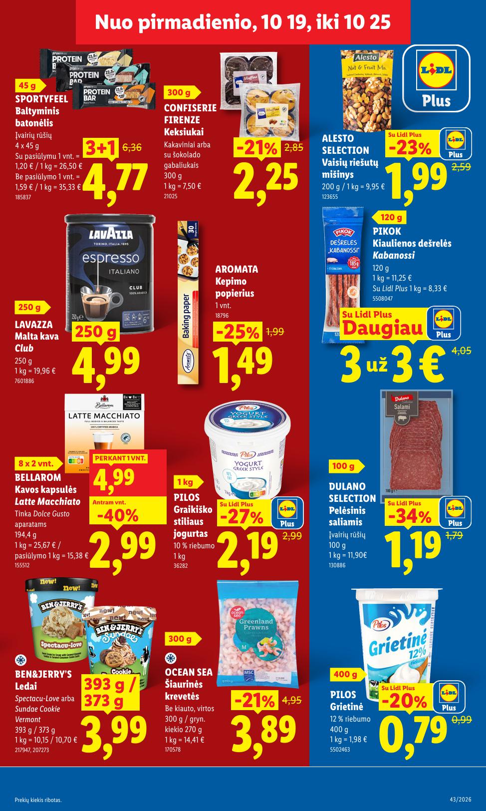 Naujausias LIDL kaininis katalogas 2026.10.19 - 2026.10.25