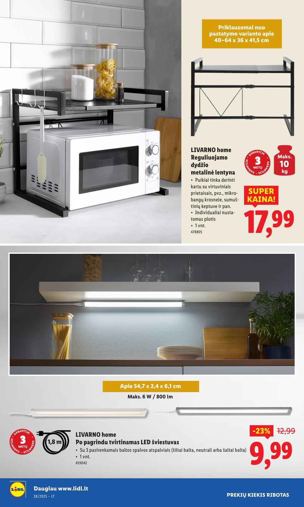 LIDL ne maisto prekių leidinys 2025.07.07 - 2025.07.13