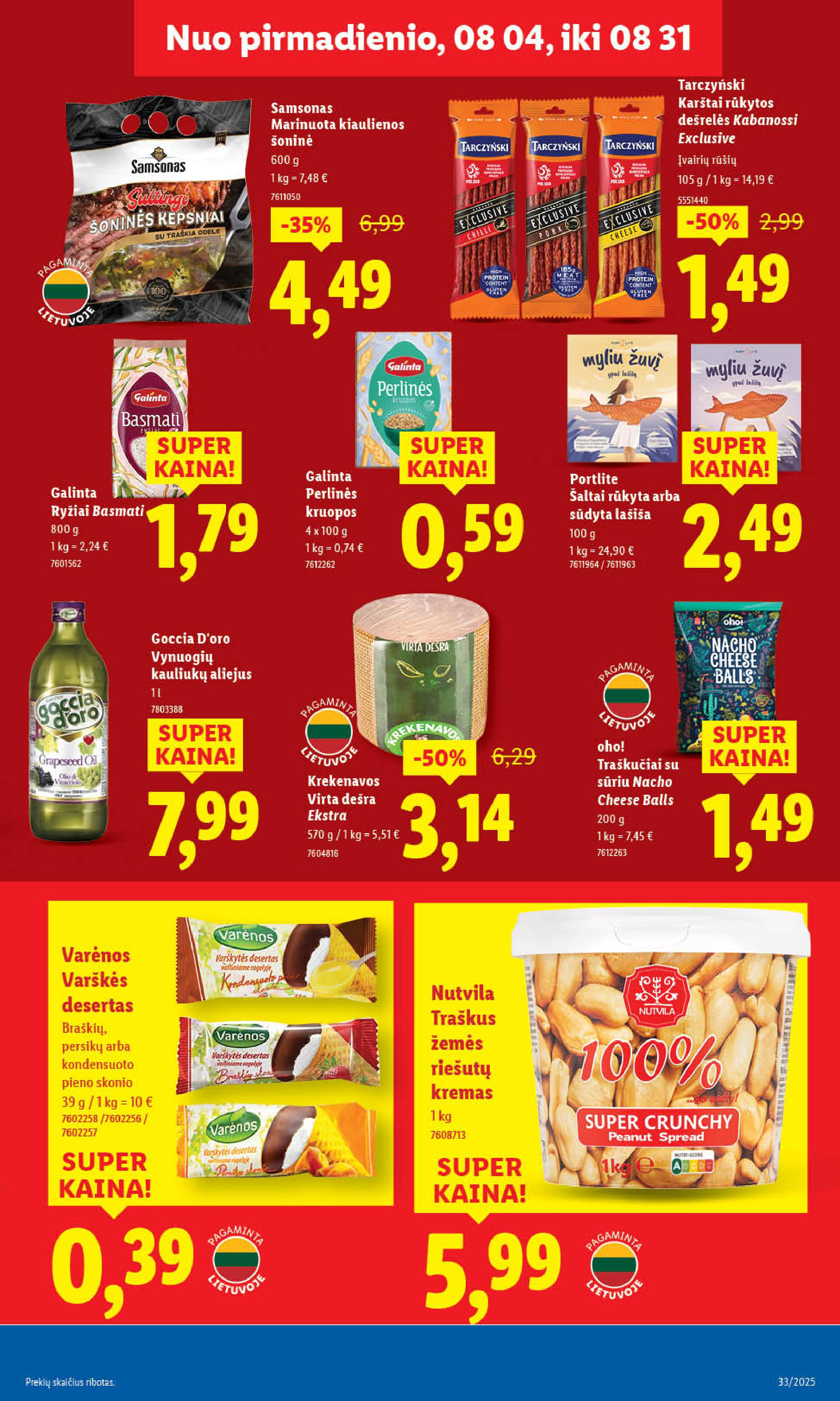 Naujausias LIDL kaininis katalogas 2025.08.11 - 2025.08.17