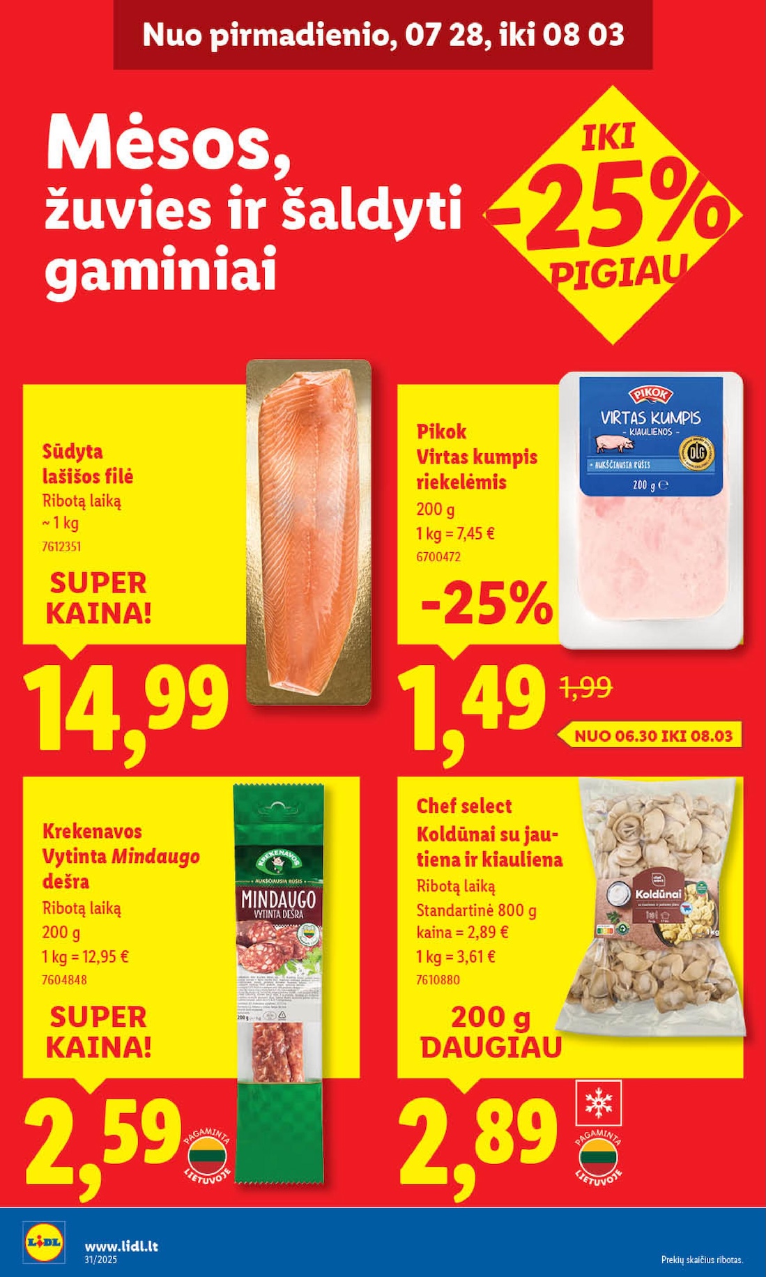 Naujausias LIDL kaininis katalogas 2025.07.28 - 2025.08.03