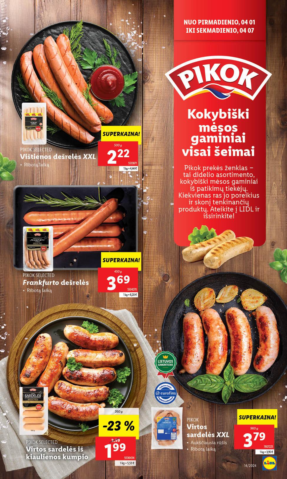Naujausias LIDL kaininis katalogas 2024.04.01 - 2024.04.07