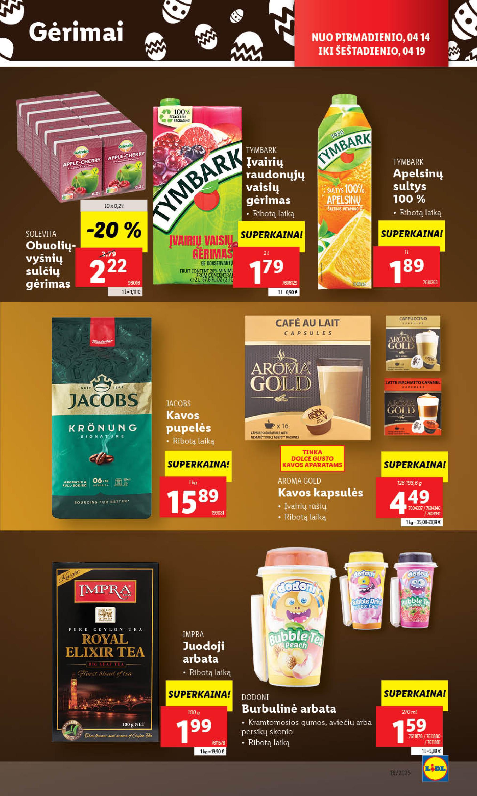 Naujausias LIDL kaininis katalogas 2025.04.14 - 2025.04.19