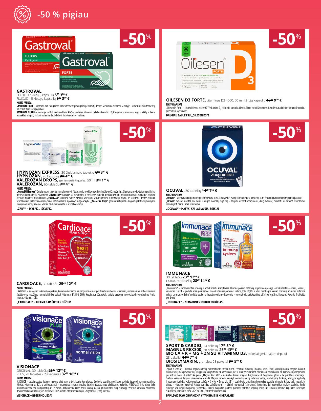 NORFOS vaistinės akcijų ir nuolaidų leidinys 2026.03.01 - 2026.03.31
