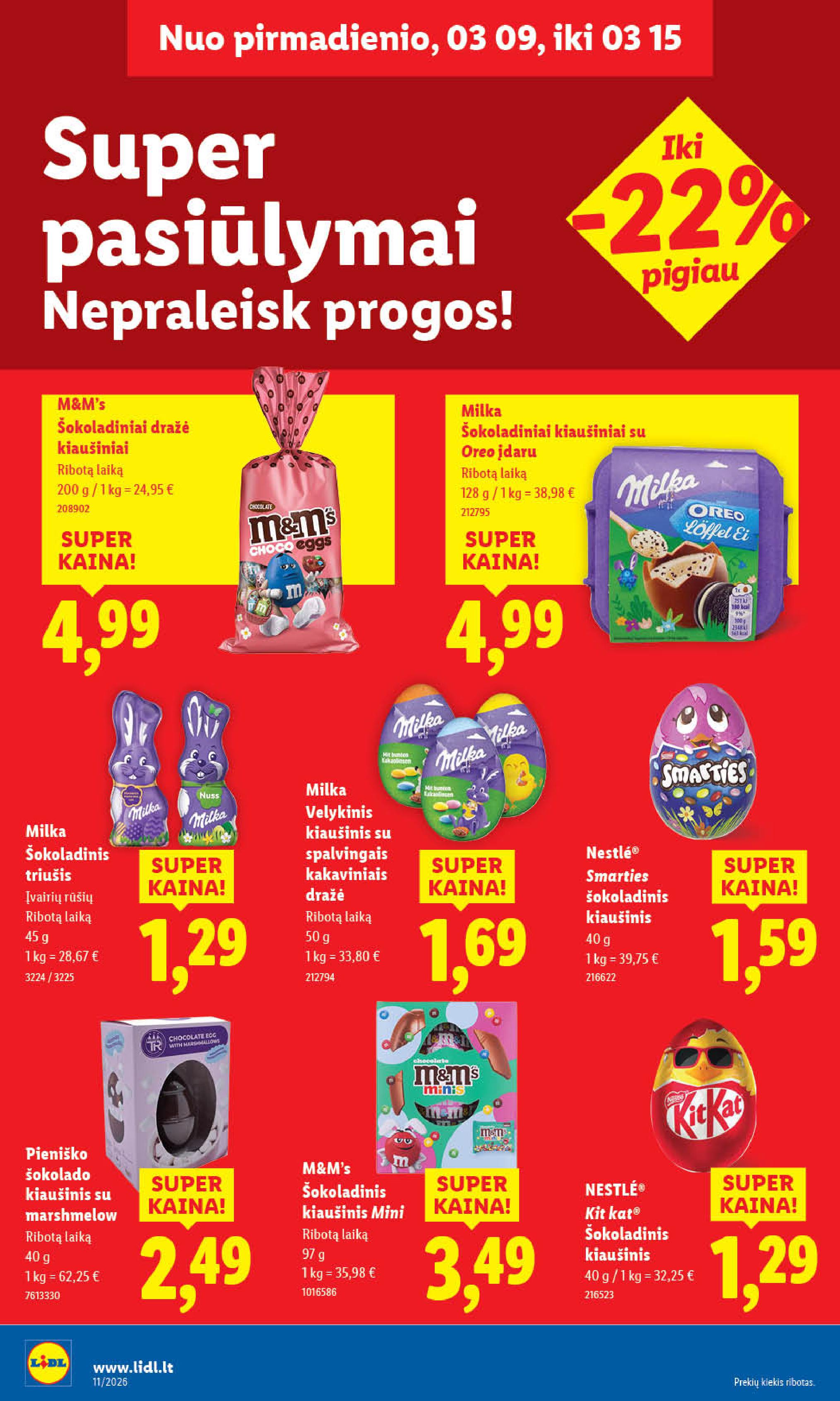 Naujausias LIDL kaininis katalogas 2026.03.09 - 2026.03.15