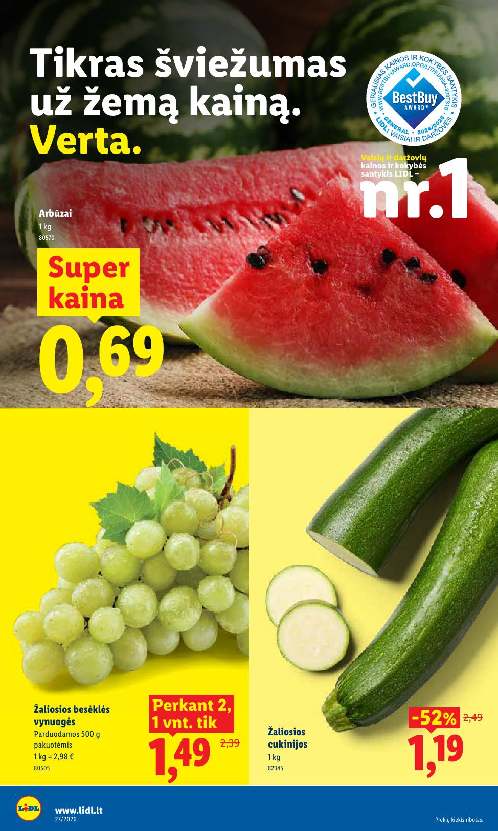 Naujausias LIDL kaininis katalogas 2026.06.29 - 2026.07.05