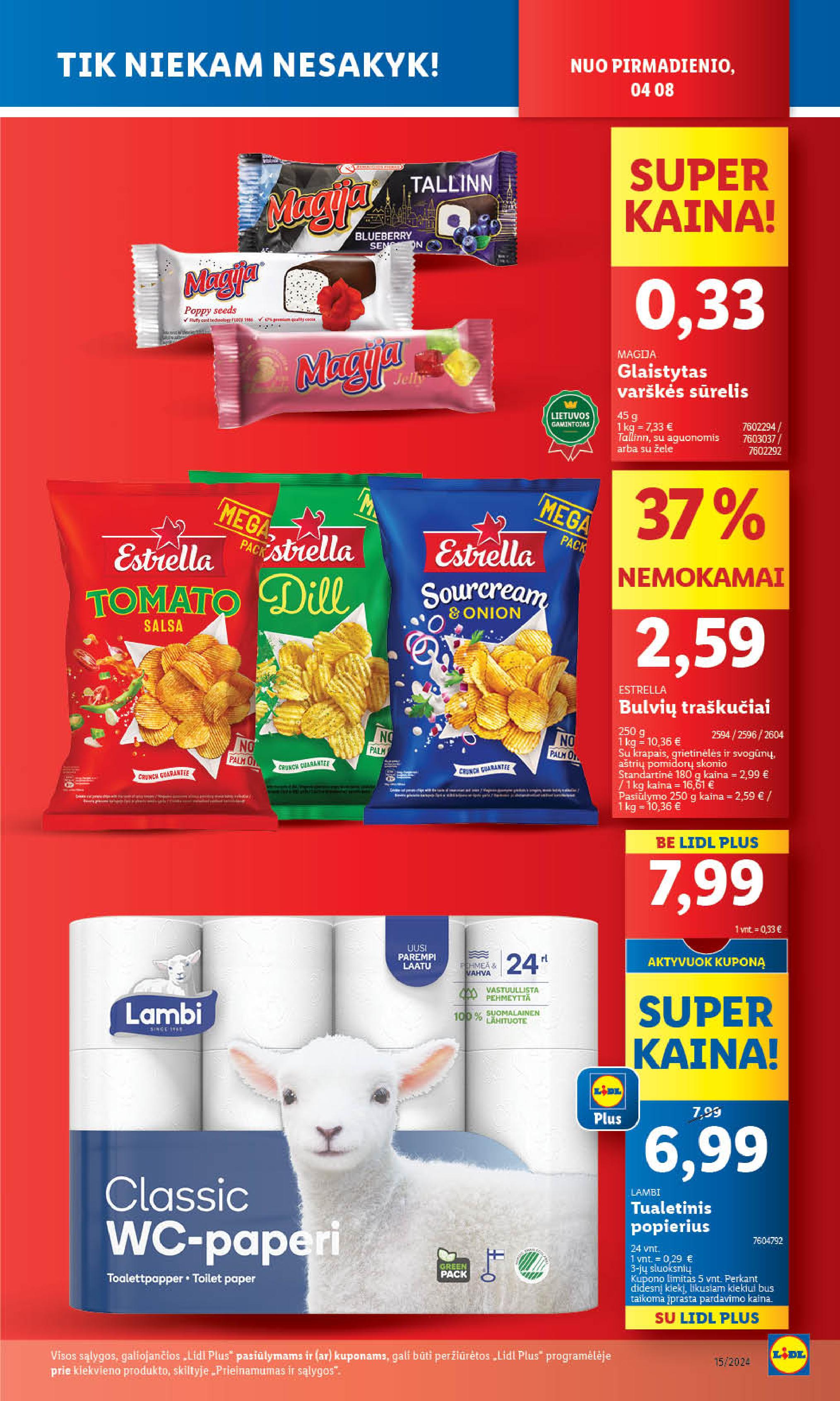 Naujausias LIDL kaininis katalogas 2024.04.08 - 2024.04.14