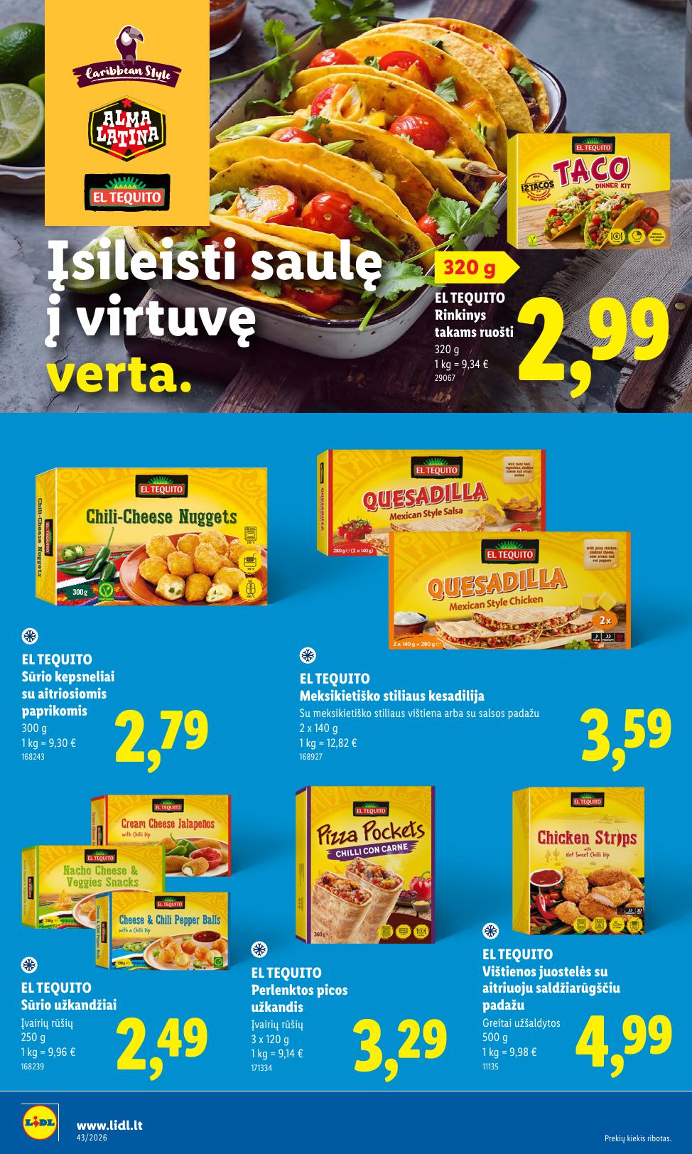 Naujausias LIDL kaininis katalogas 2026.10.19 - 2026.10.25