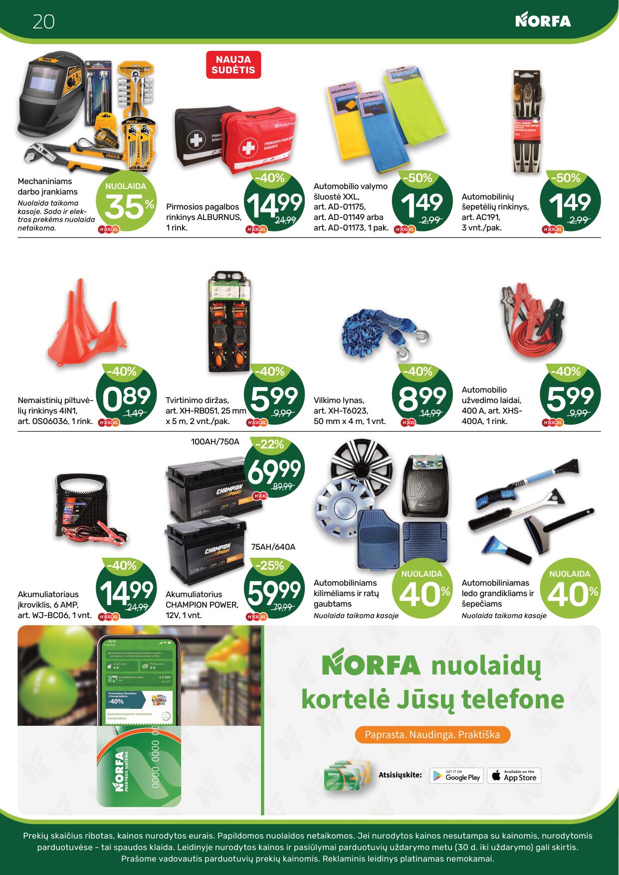 Naujausias NORFA kaininis katalogas 2024.01.11 - 2024.01.24