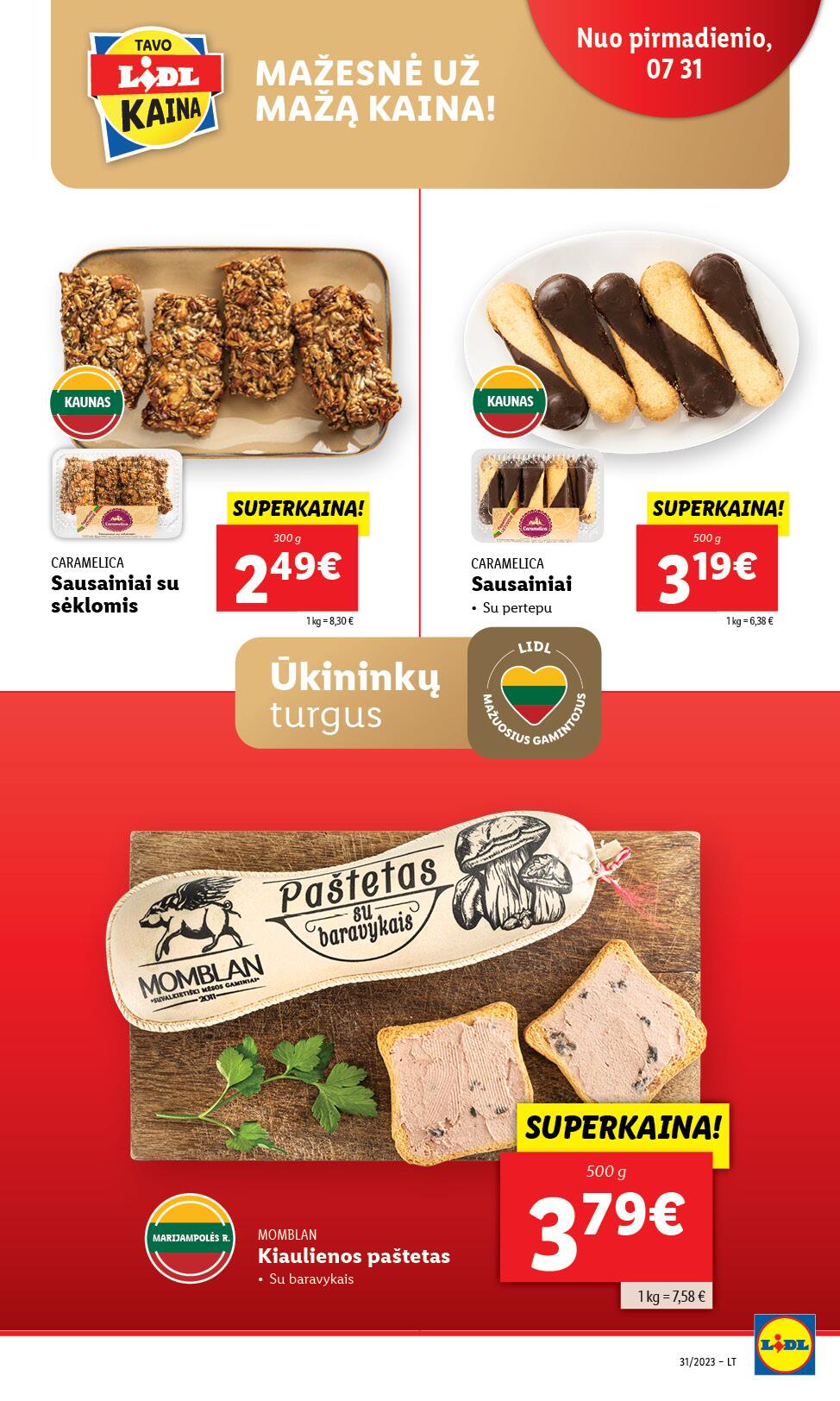 Naujausias LIDL kaininis katalogas 2023.07.31 - 2023.08.06