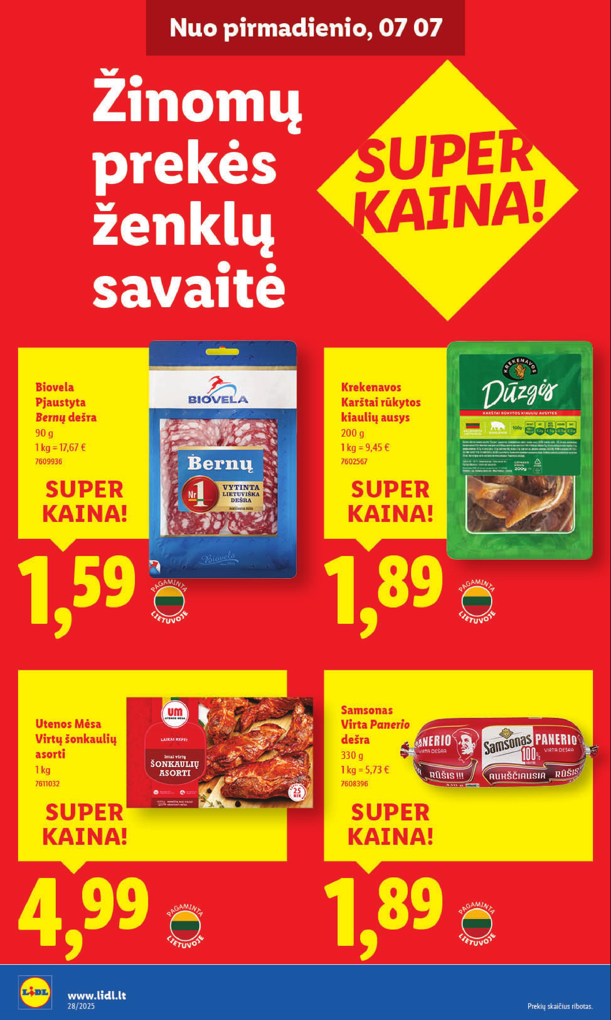 Naujausias LIDL kaininis katalogas 2025.07.07 - 2025.07.13