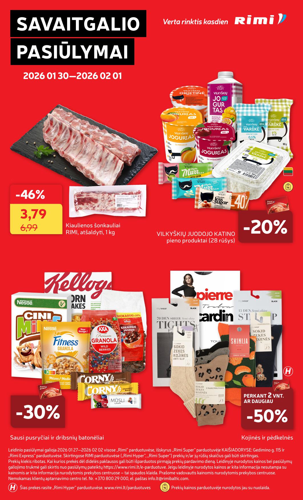 Naujausias RIMI kaininis katalogas 2026.01.27 - 2026.02.02