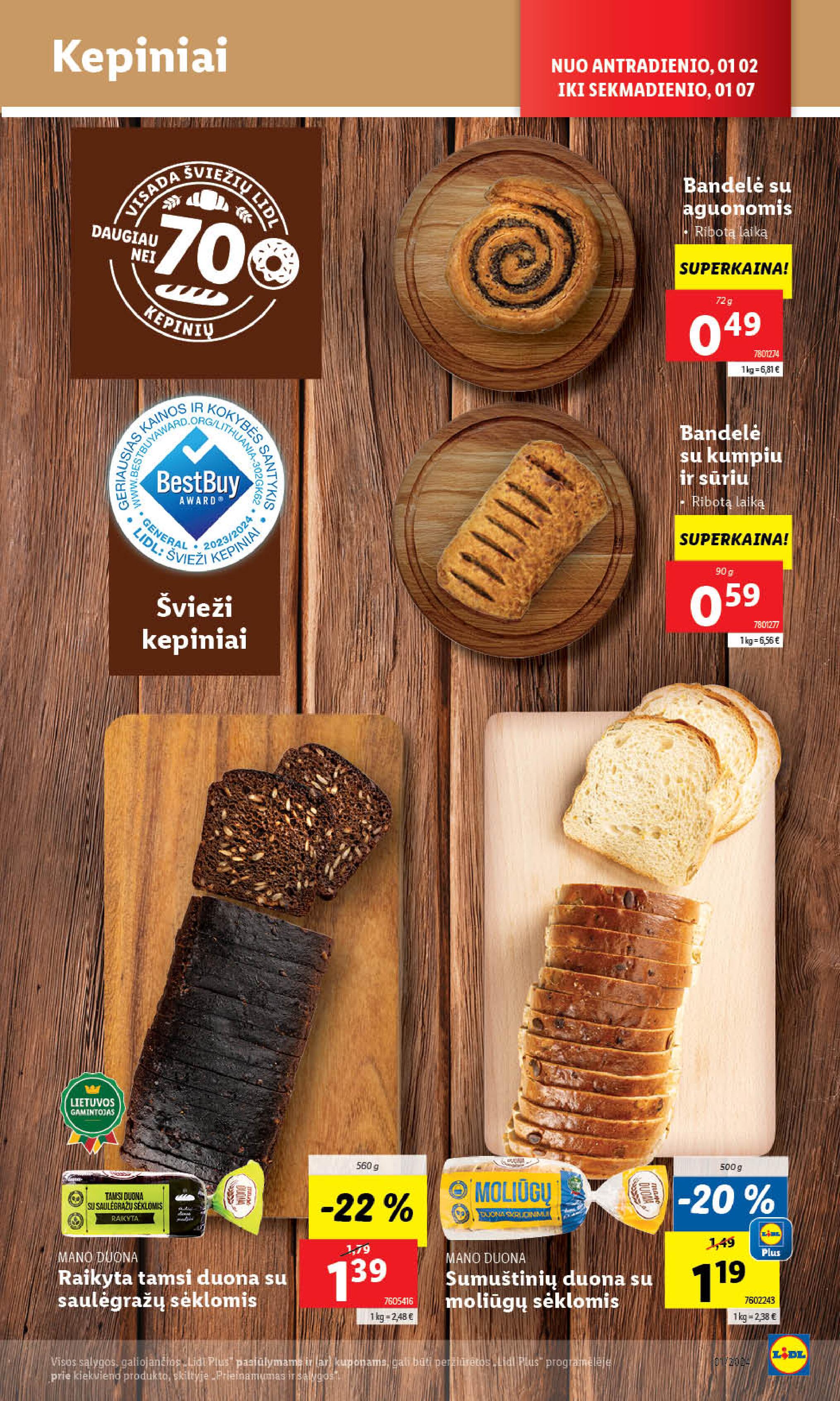Naujausias LIDL kaininis katalogas 2024.01.02 - 2024.01.07