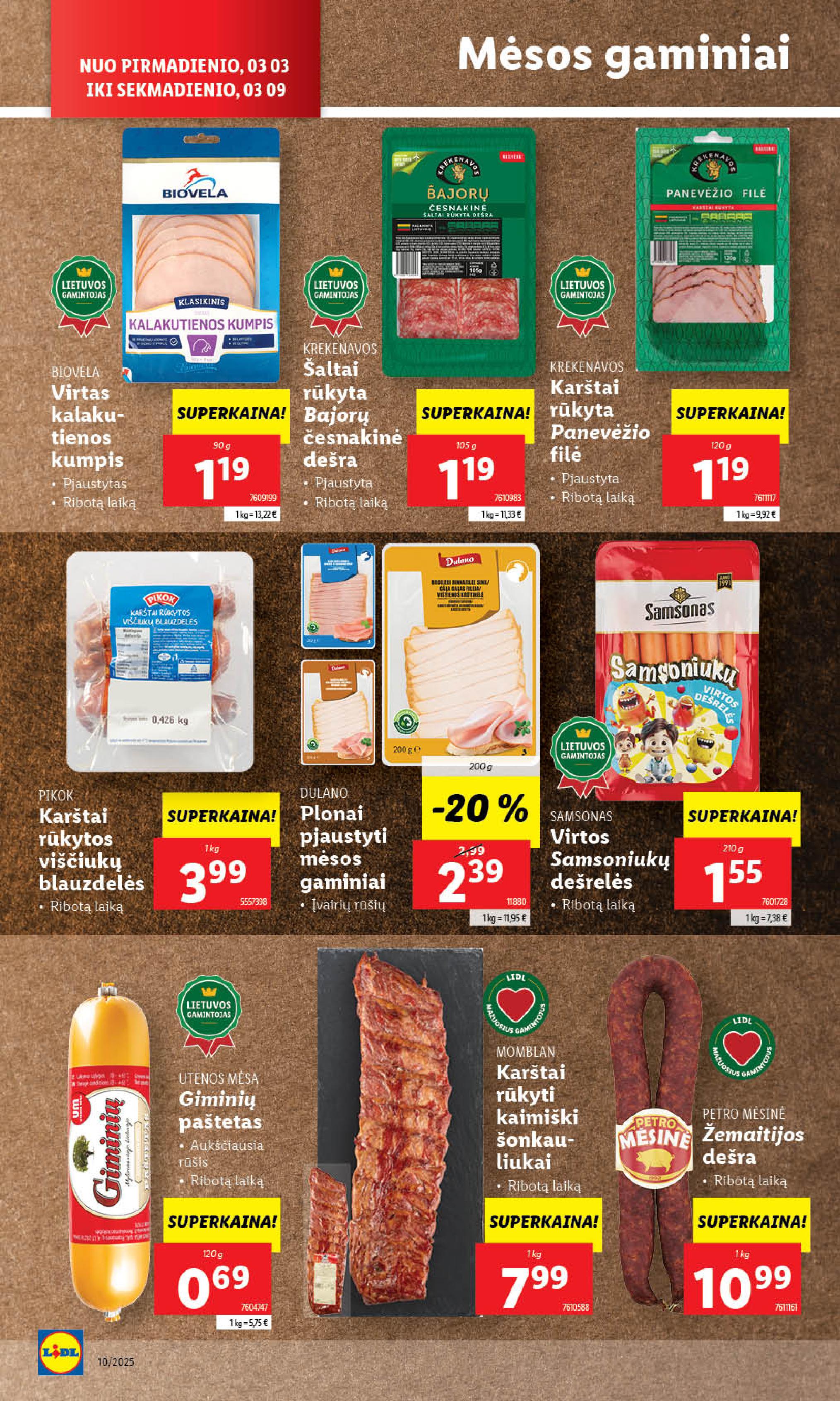 Naujausias LIDL kaininis katalogas 2025.03.03 - 2025.03.09