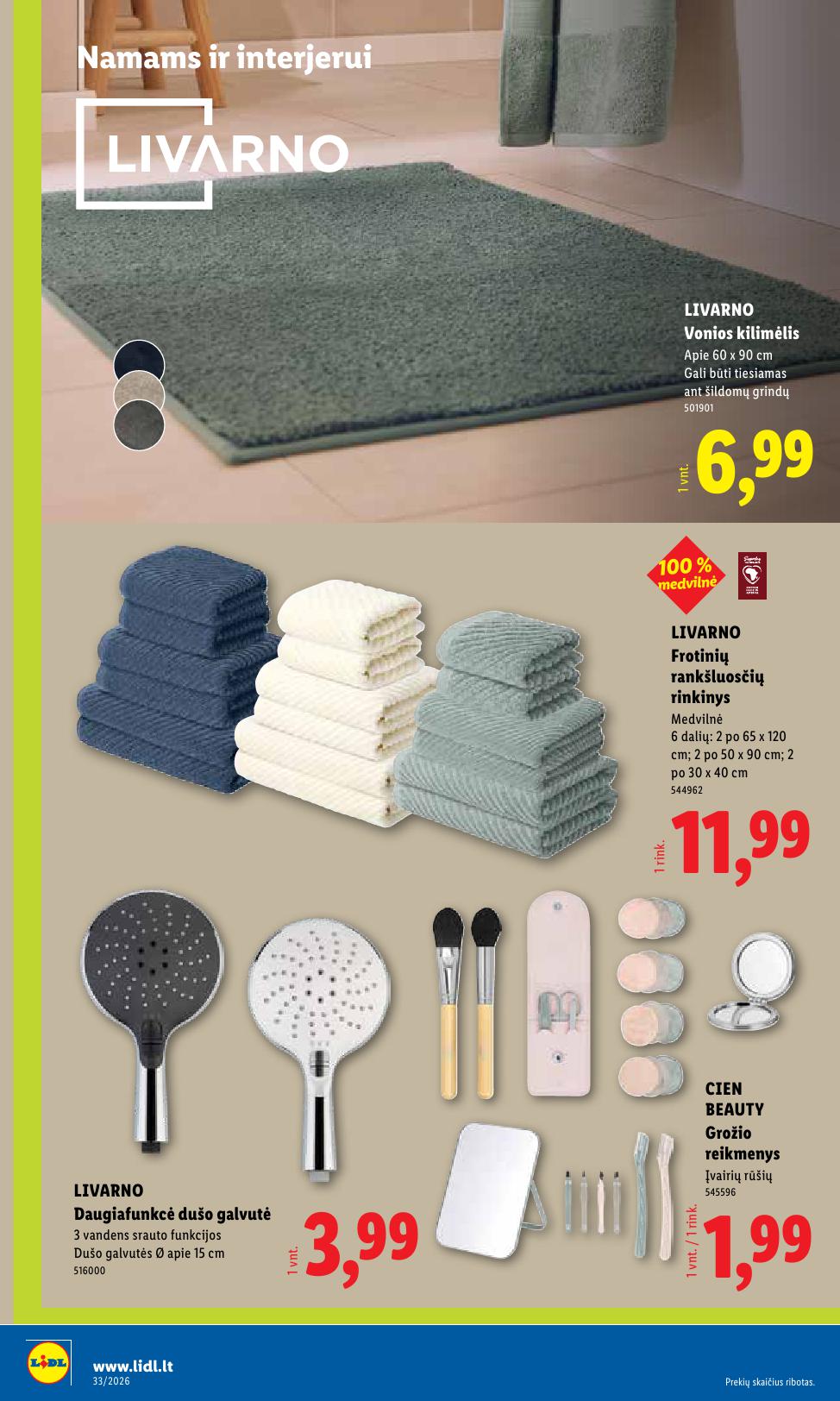 LIDL ne  maisto prekių leidinys 2026.08.10 - 2026.08.16