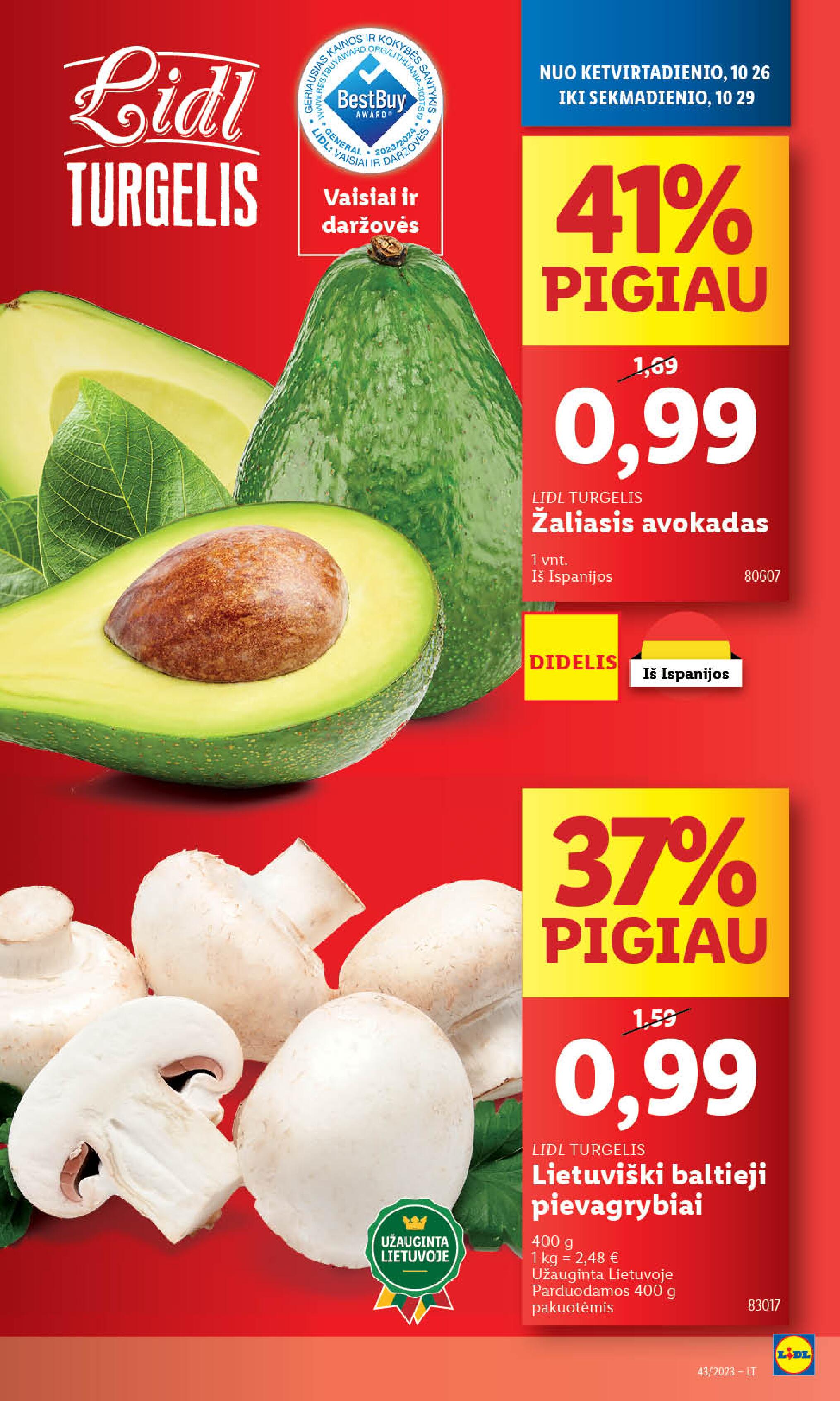 Naujausias LIDL kaininis katalogas 2023.10.23 - 2023.10.29