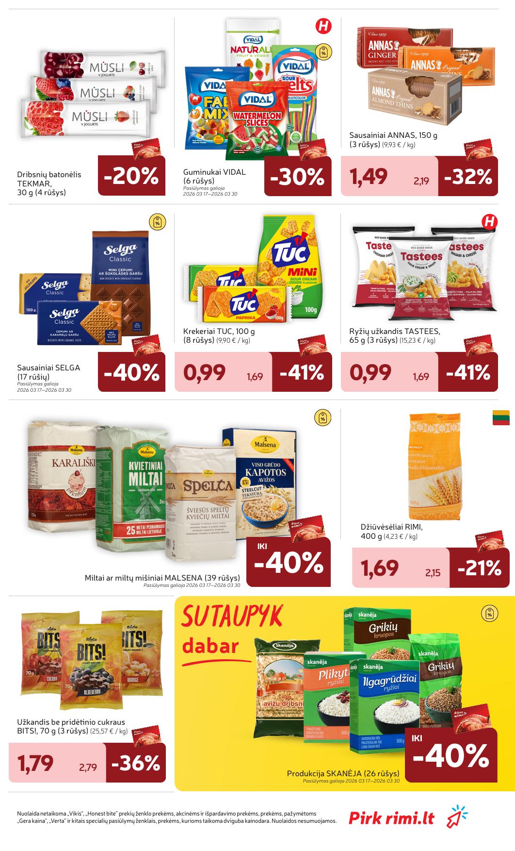 Naujausias RIMI kaininis katalogas 2026.03.24 - 2026.03.30