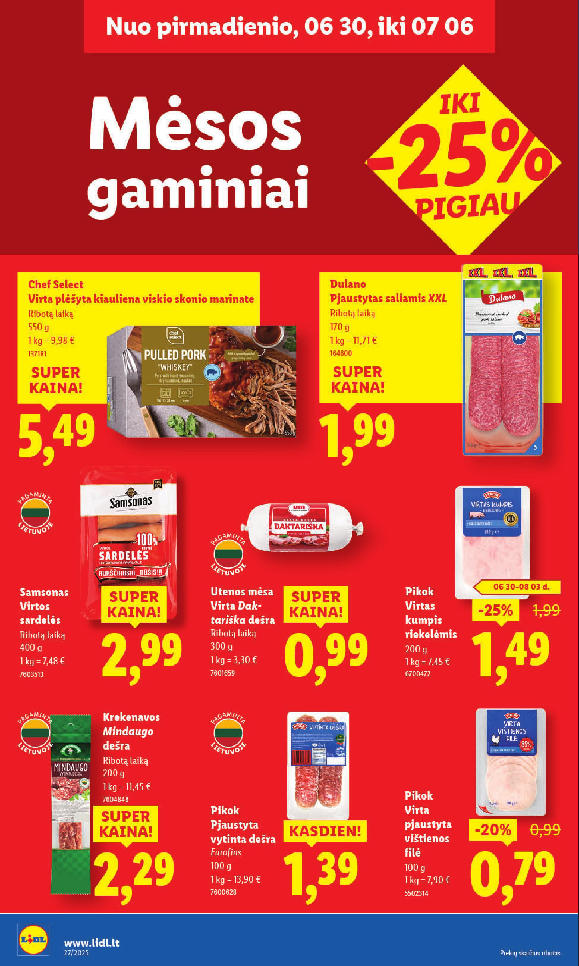 Naujausias LIDL kaininis katalogas 2025.06.30 - 2025.07.06