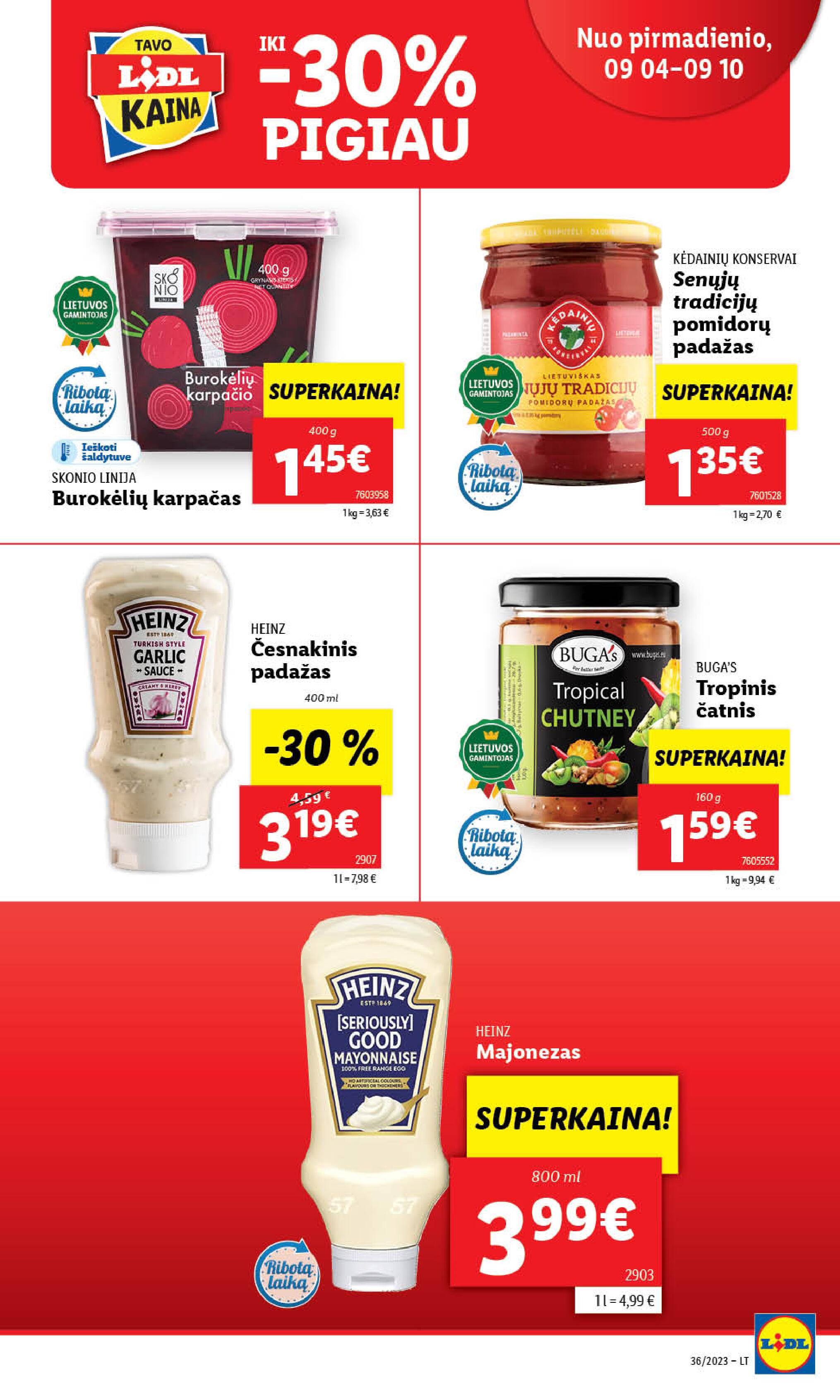 Naujausias LIDL kaininis katalogas 2023.09.04 - 2023.09.10