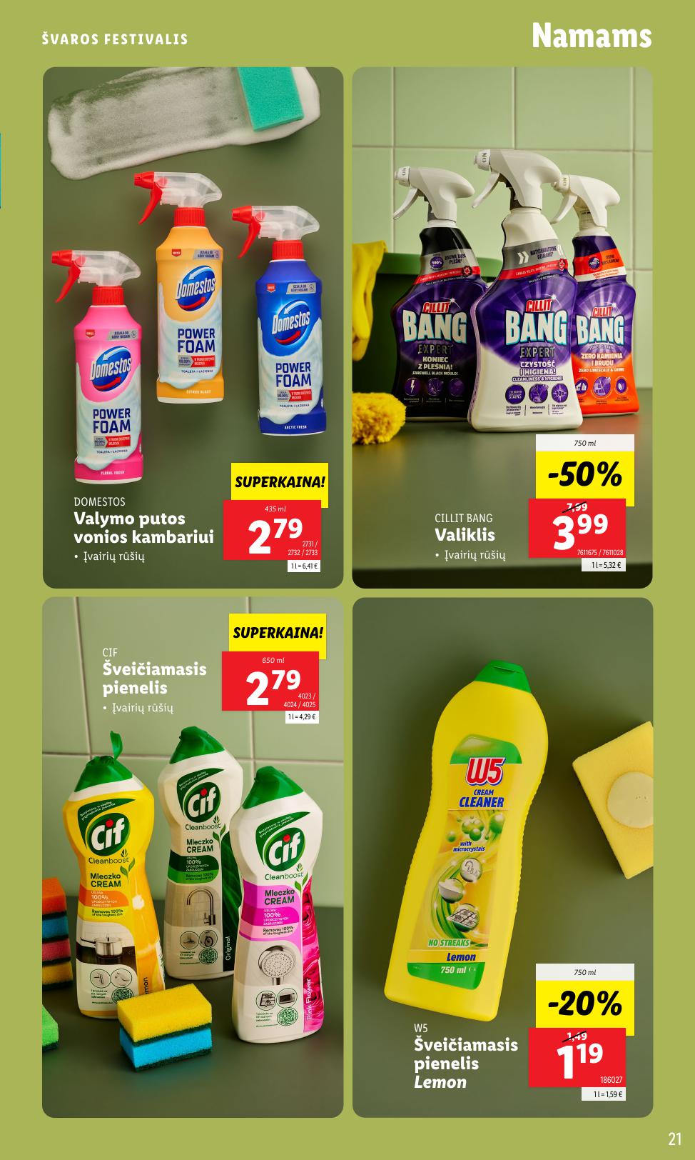 LIDL katalogas "Švaros festivalis" galioja nuo kovo 3