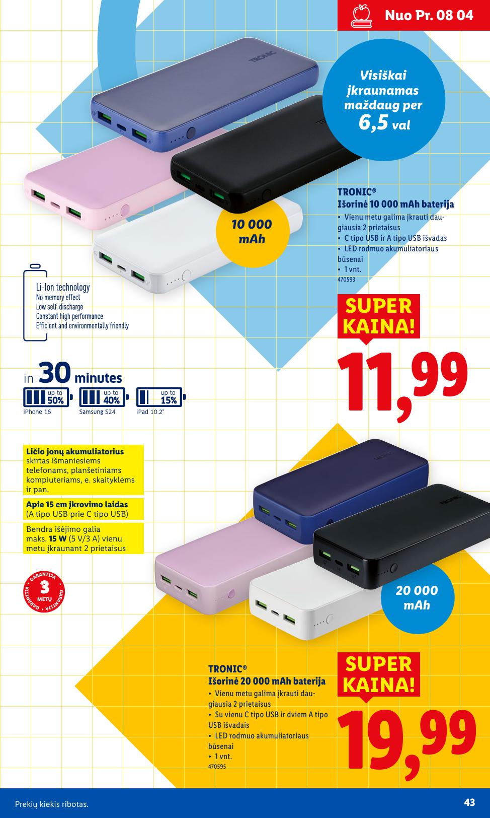 LIDL mokyklos prekių katalogas "Į žinių pasaulį" galioja nuo 2025.07.21