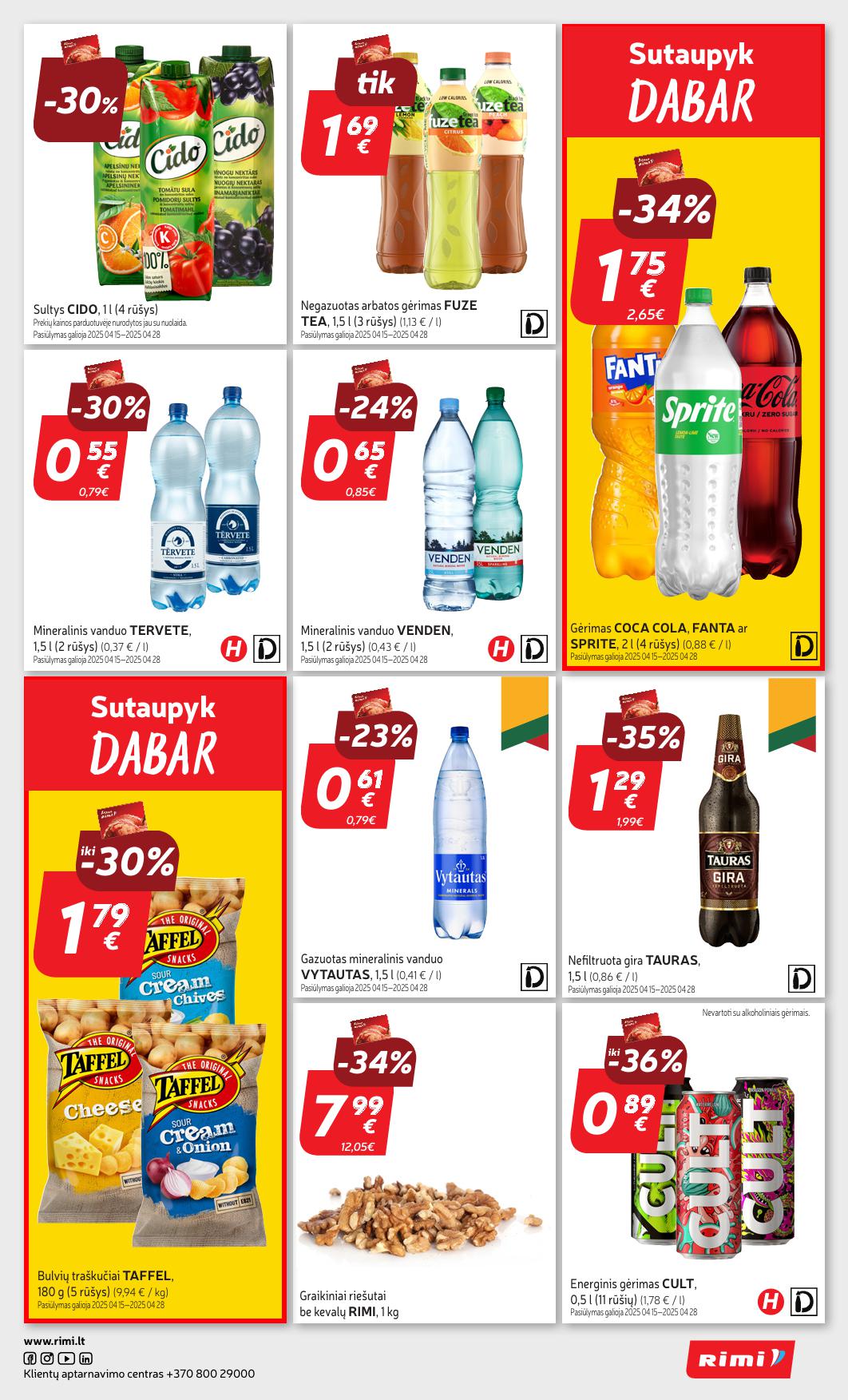 Naujausias RIMI kaininis katalogas 2025.04.15 - 2025.04.21