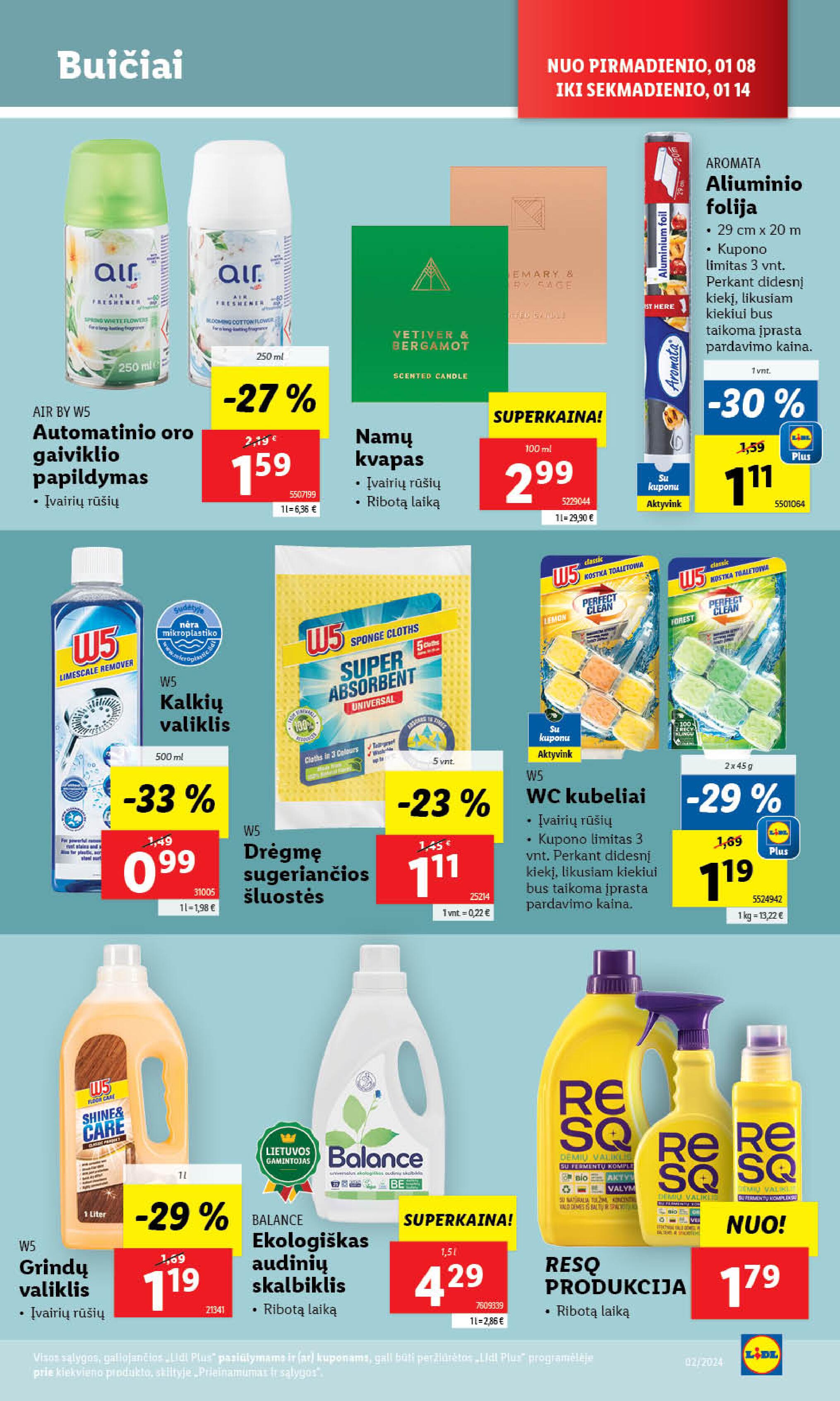 Naujausias LIDL kaininis katalogas 2024.01.08 - 2024.01.14