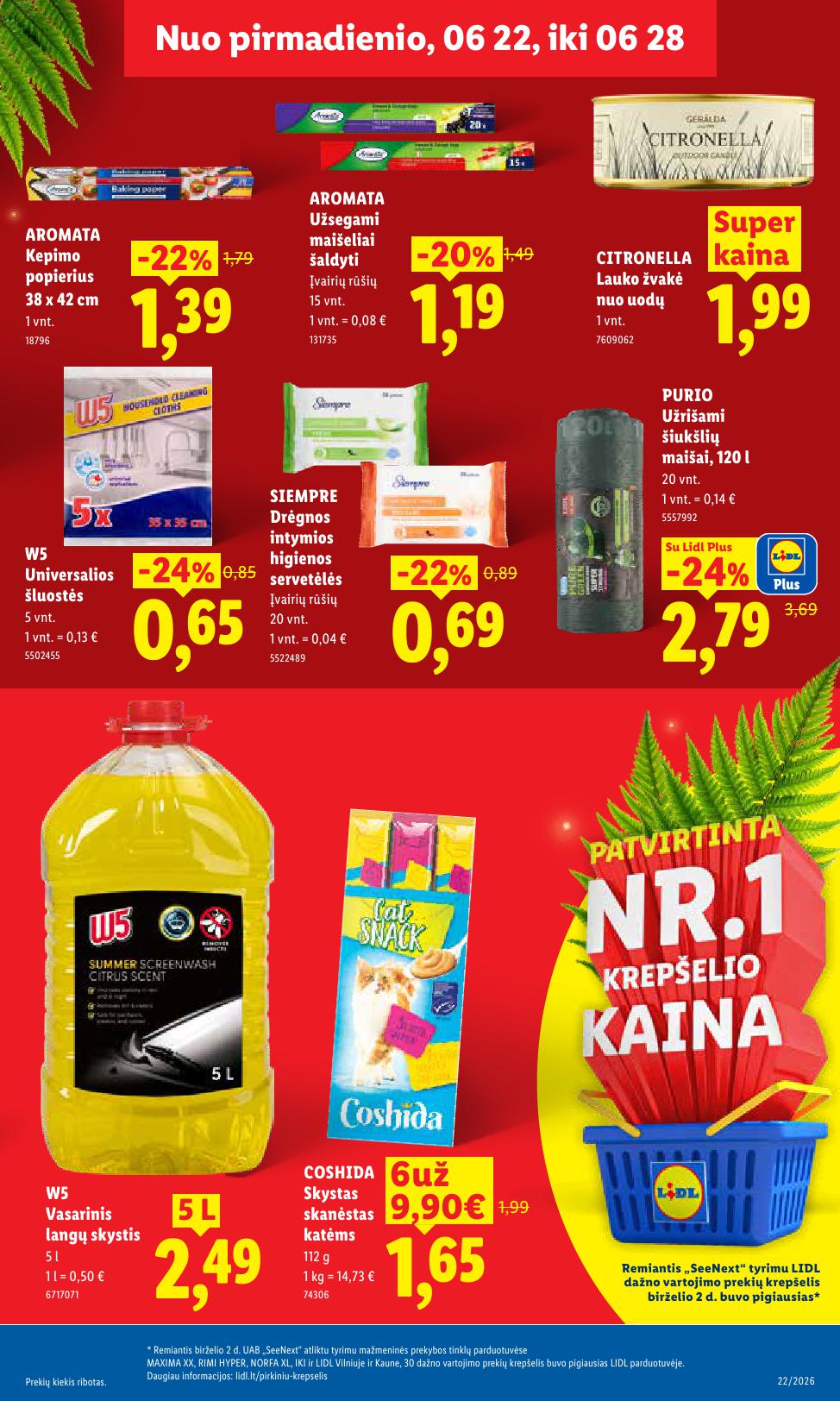 Naujausias LIDL kaininis katalogas 2026.06.22 - 2026.06.28