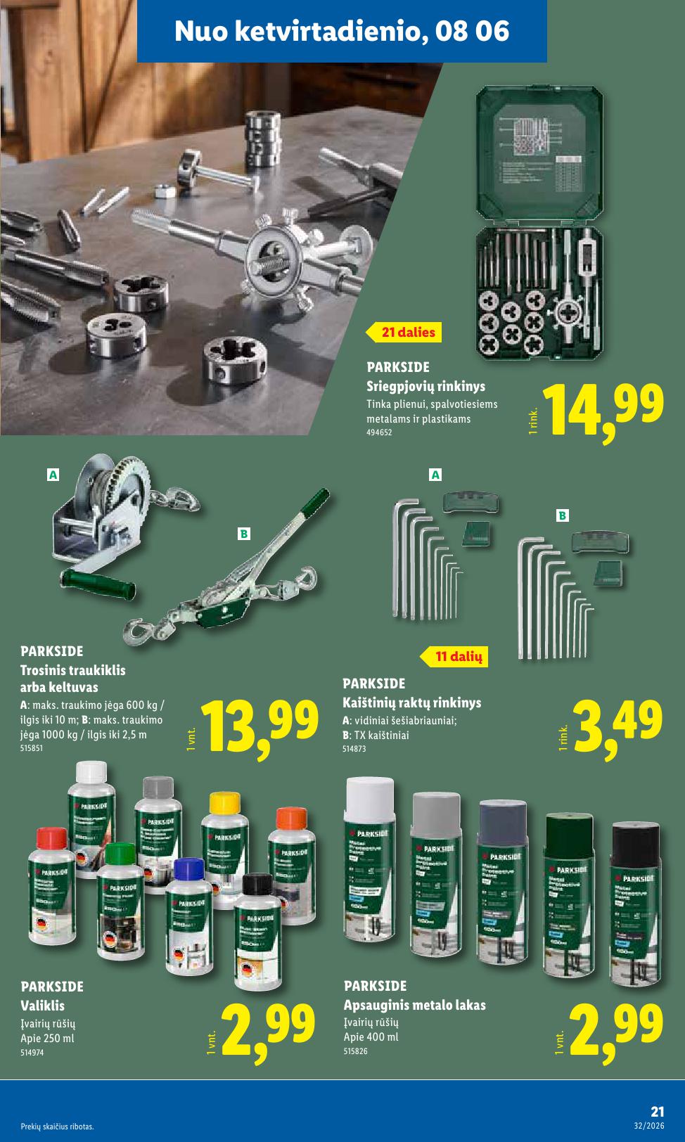 LIDL ne  maisto prekių leidinys 2026.08.03 - 2026.08.09