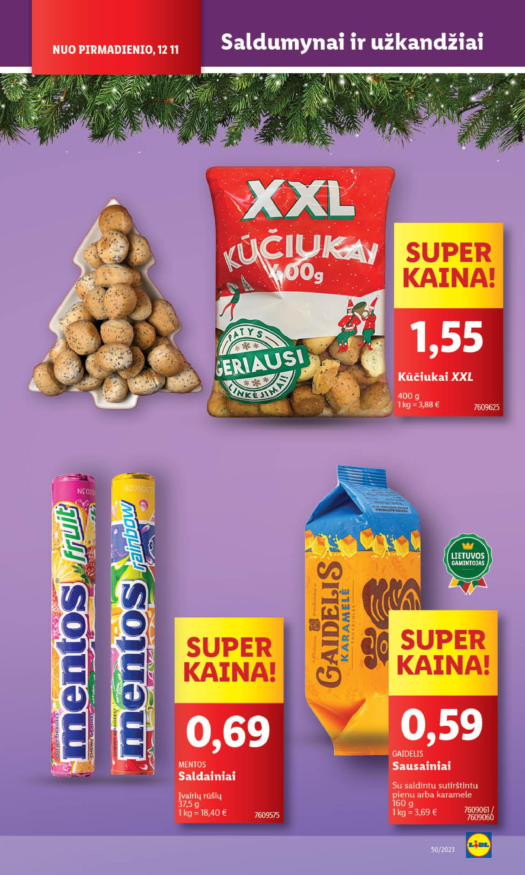 Naujausias LIDL kaininis katalogas 2023.12.11 - 2023.12.17