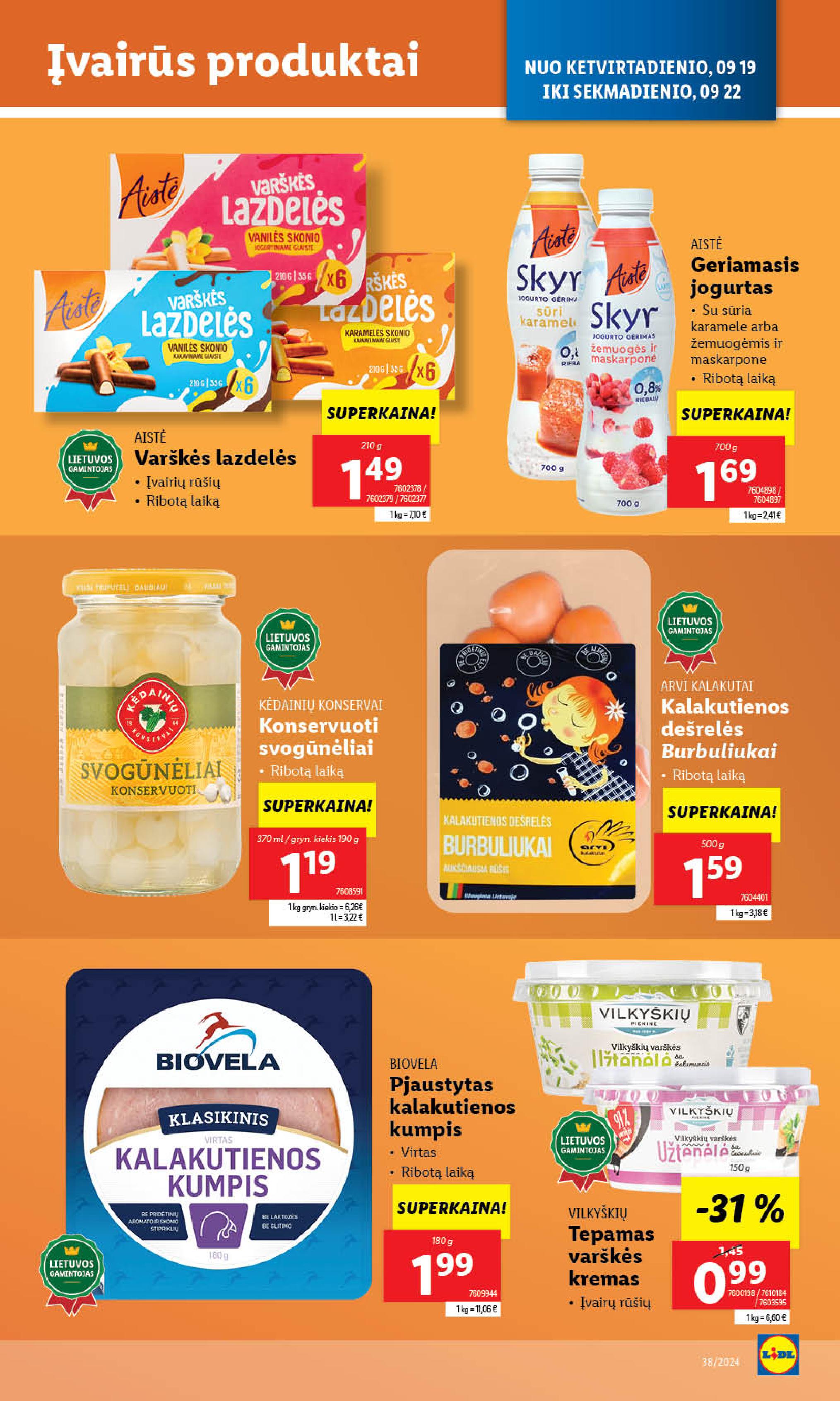 Naujausias LIDL kaininis katalogas 2024.09.16 - 2024.09.22