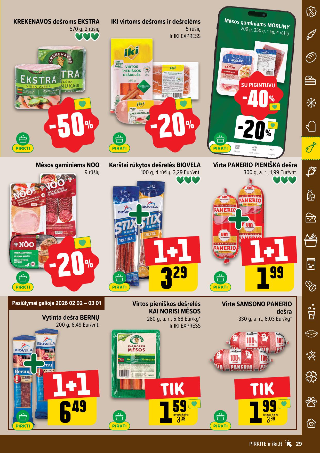 Naujausias IKI kaininis katalogas 2026.02.09 - 2026.02.15